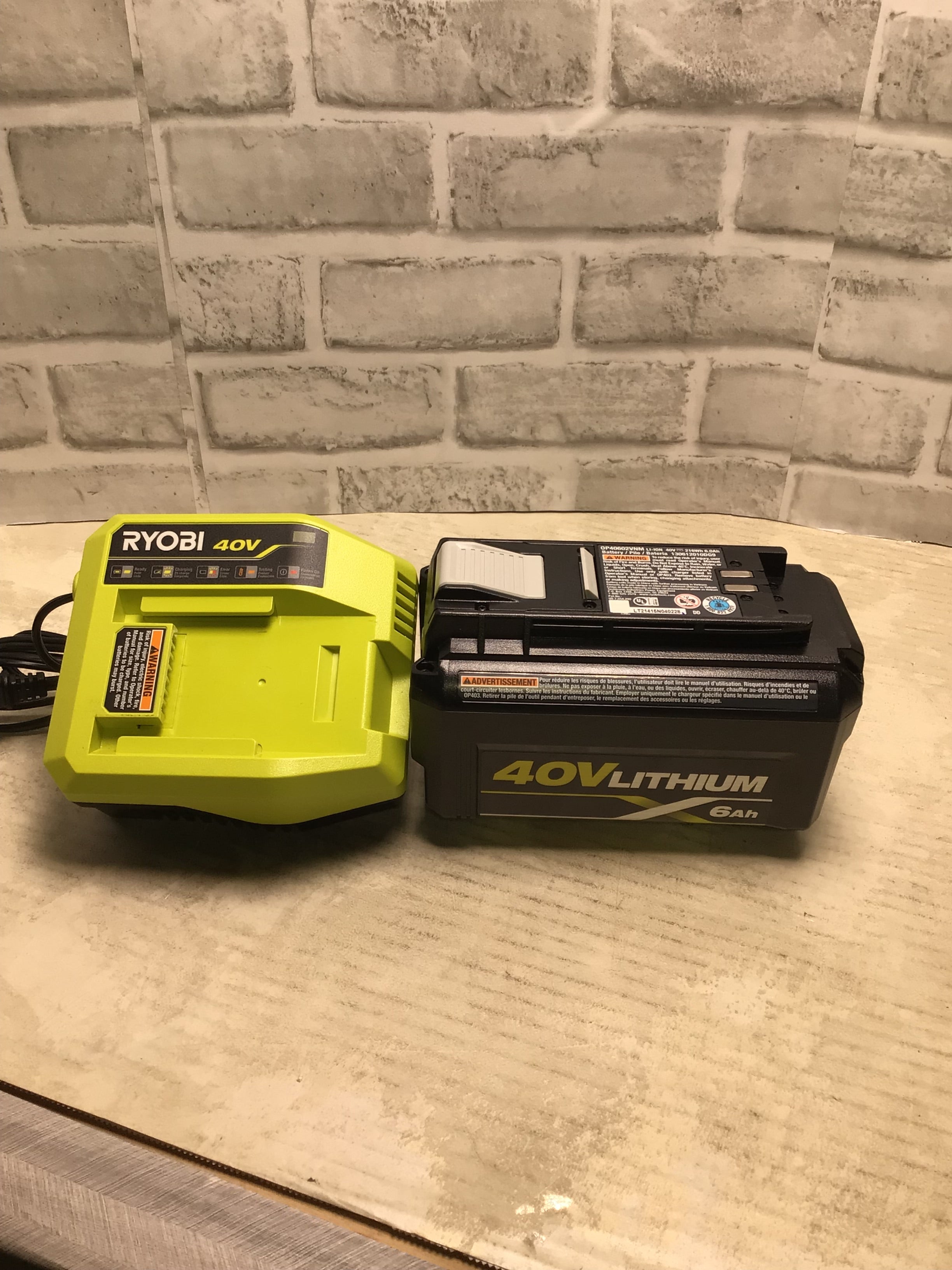 Ryobi OP40602VNM 40v 6Ah Lithium Battery And Charger (7752996356334)