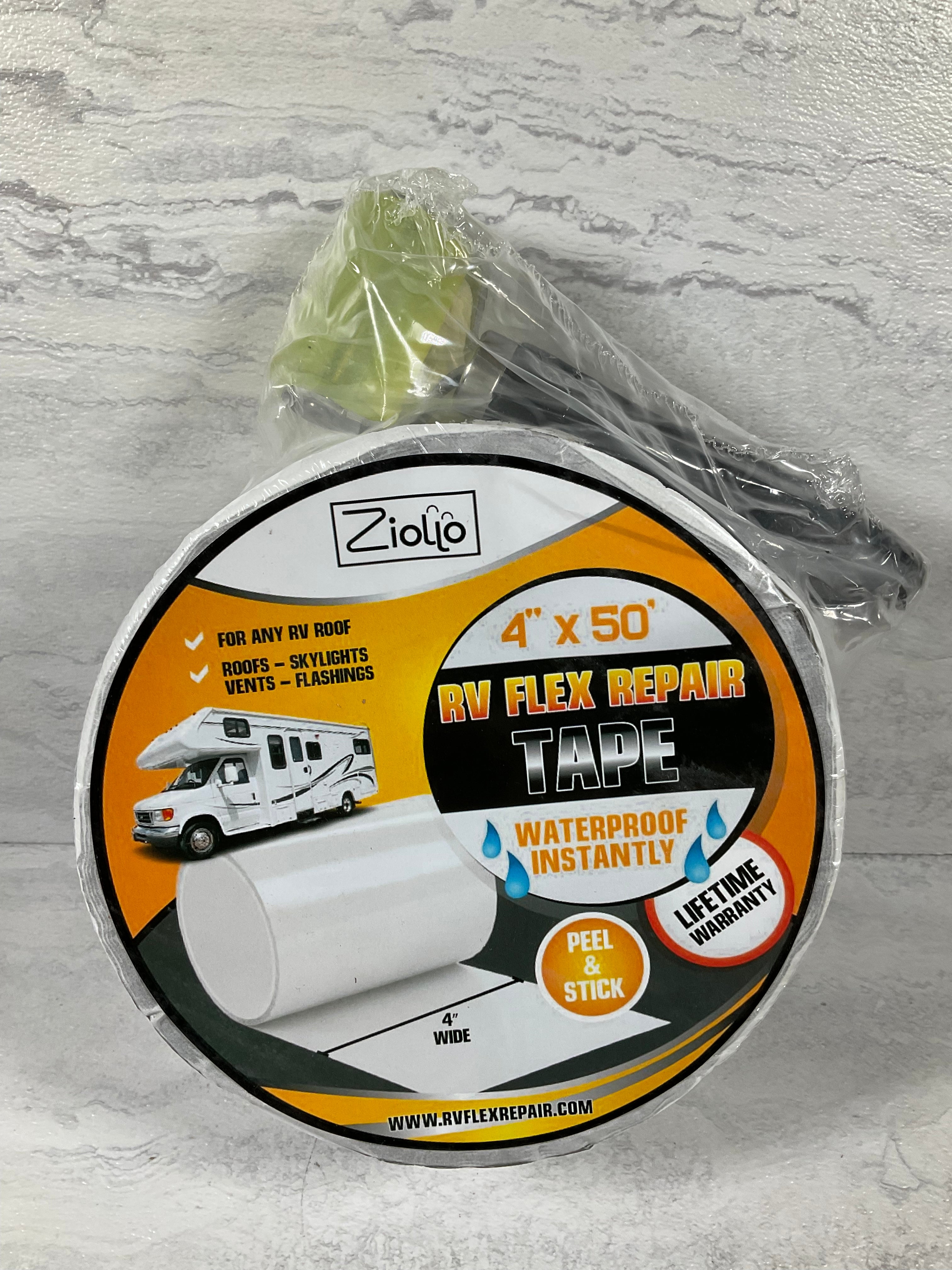 Ziollo RV Flex Repair Tape (White, 4-inch x 50 Foot Roll) (7328739918062)