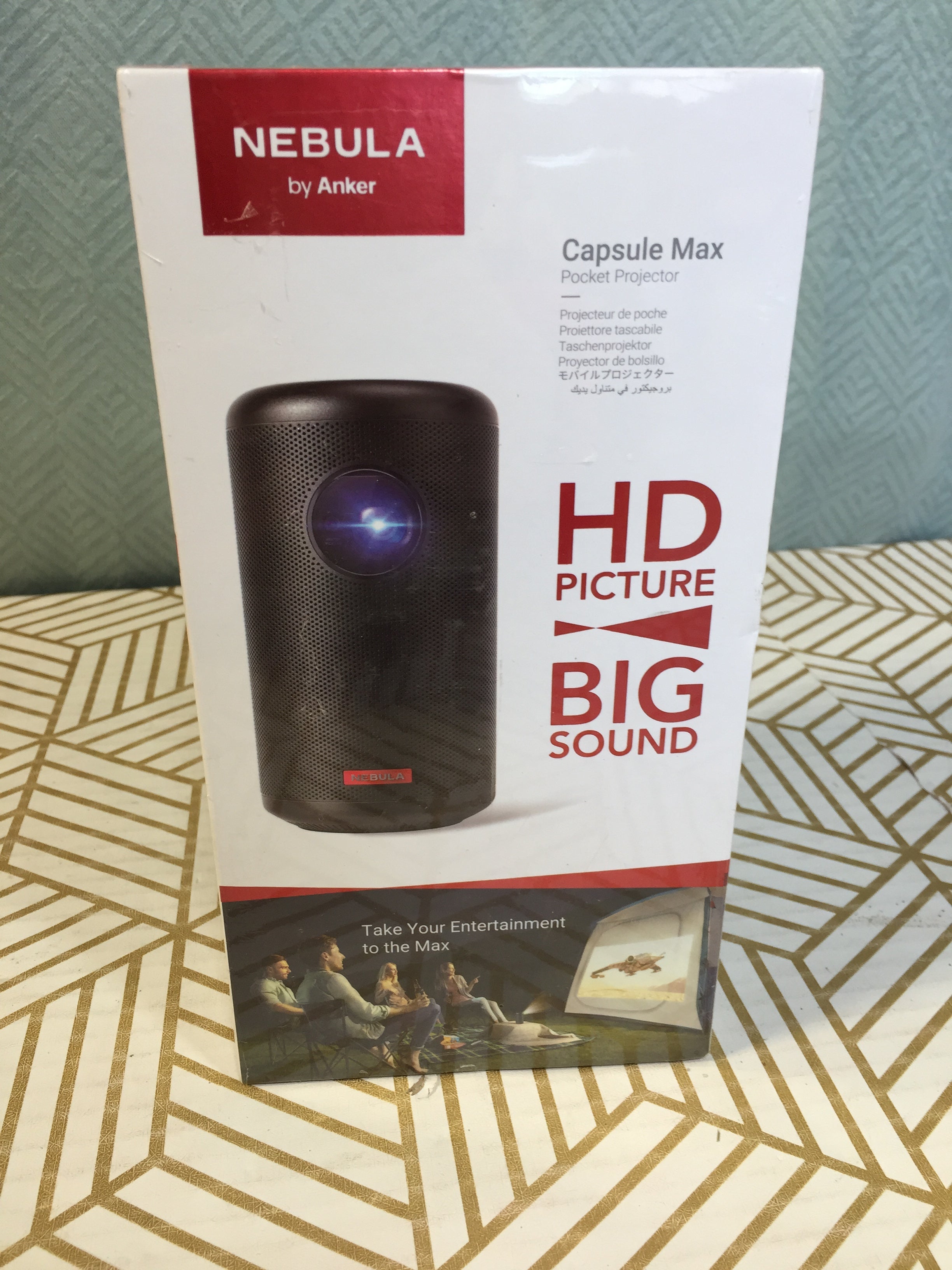 Anker NEBULA Capsule Max, PintSized WiFi Mini Projector *SEALED*