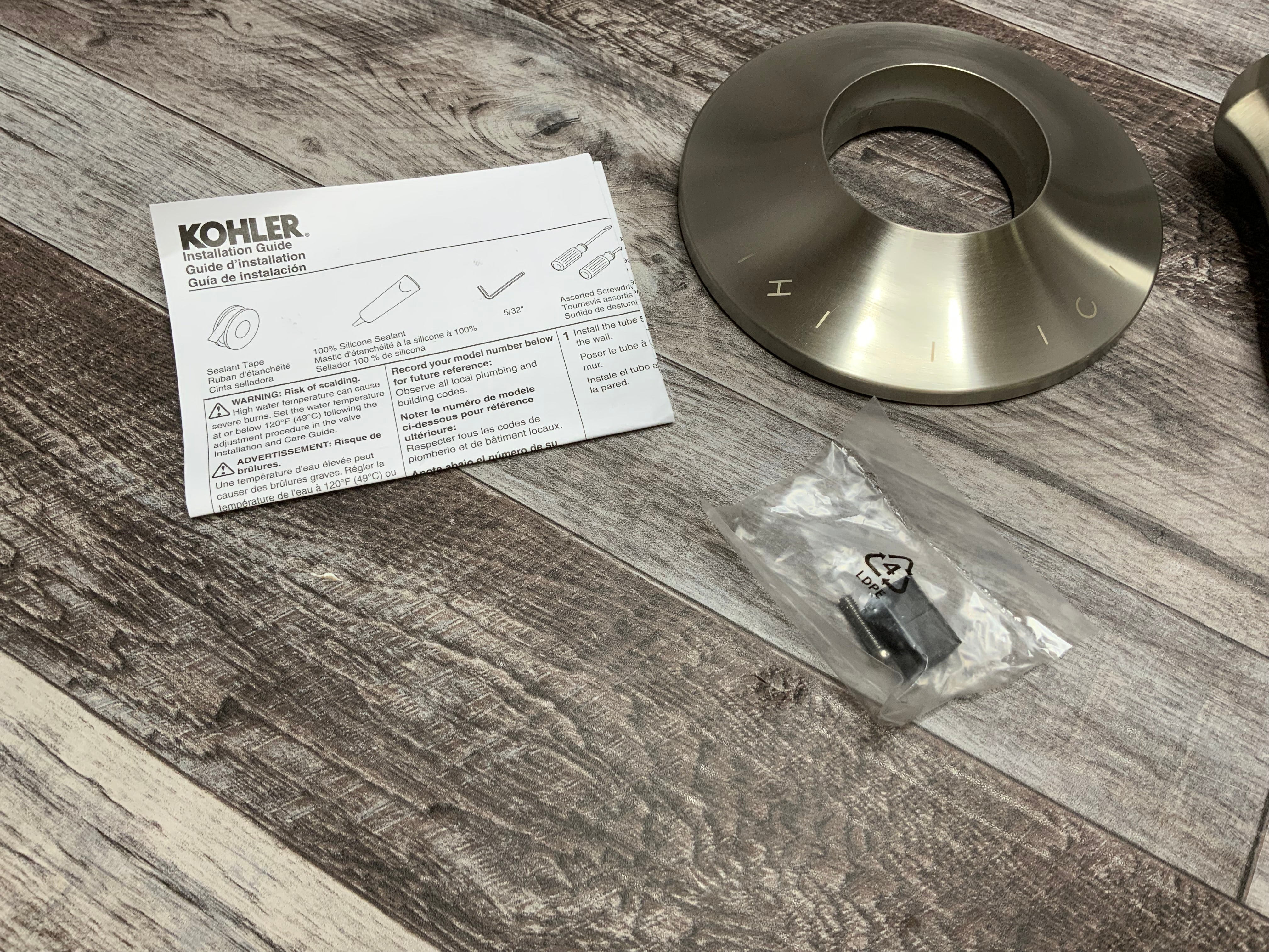 Kohler K-TS24617-4-BN Tempered Shower Trim Set, Vibrant Brushed Nickel (8216607260910)