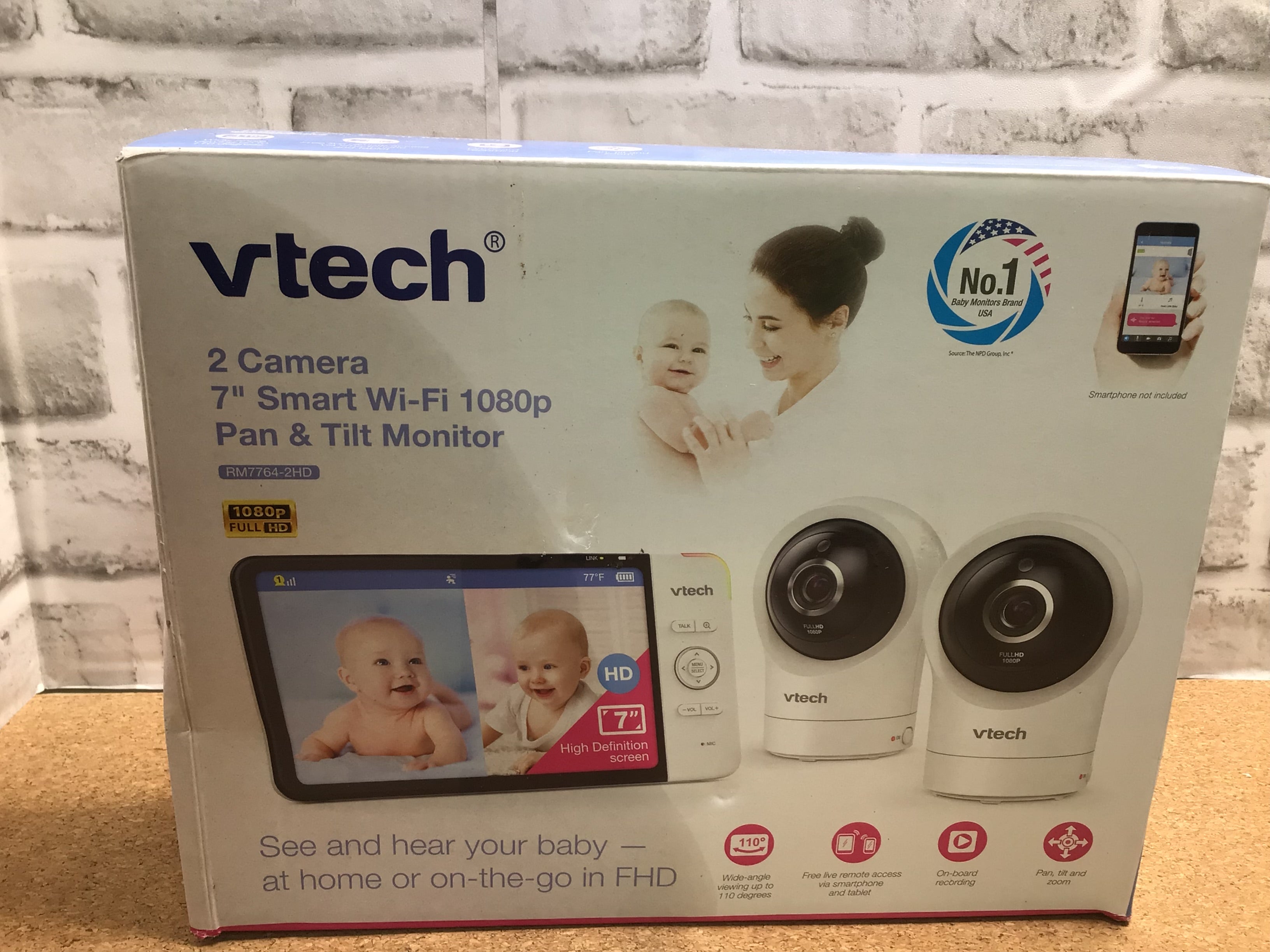 VTech RM7764-2HD 1080p Smart WiFi Remote Access 2Camera BabyMonitor (7952411197678)
