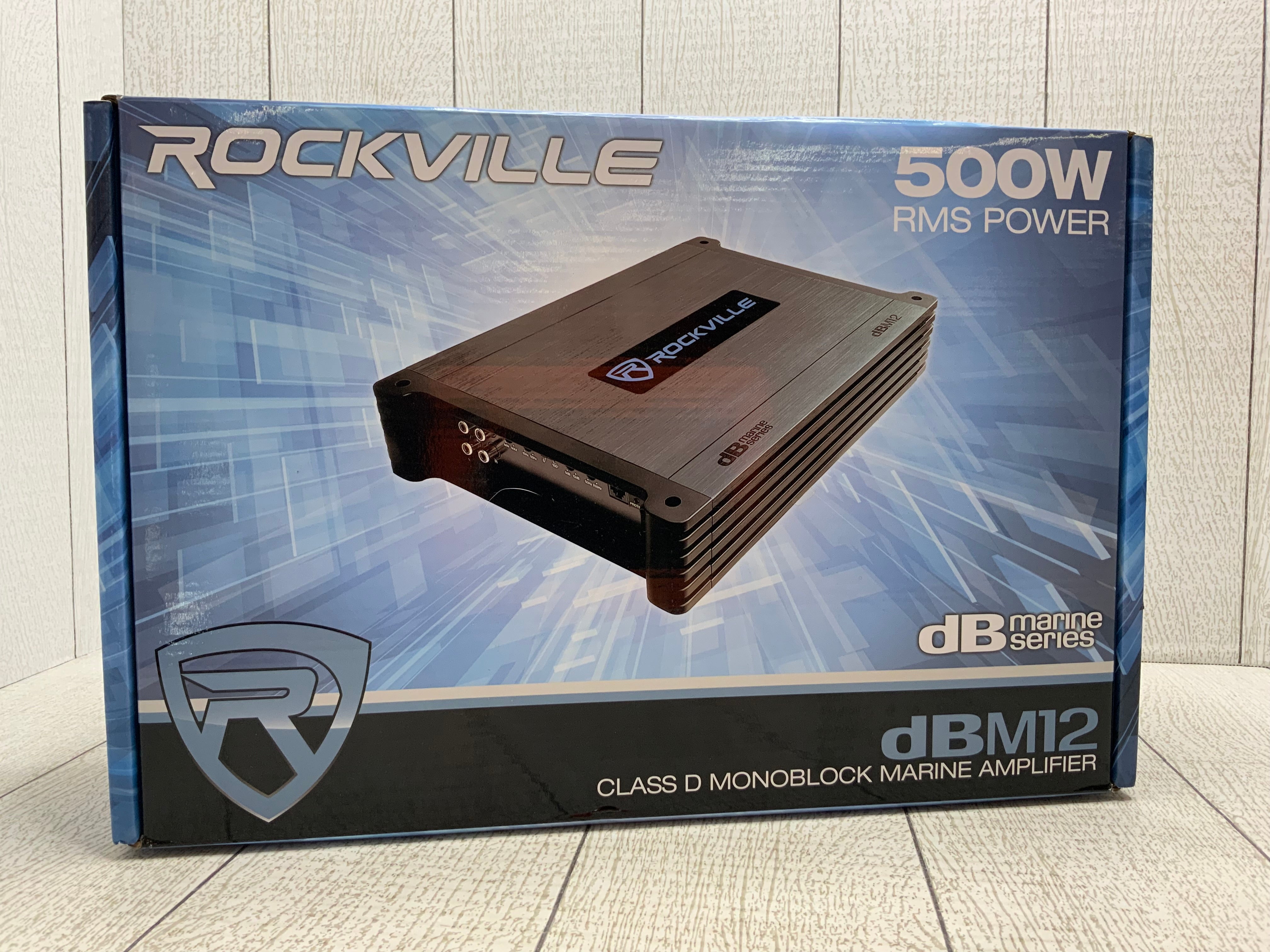 Rockville DBM12 2000W Peak / 500w RMS 2 Ohm Marine/Boat Mono Amplifier (8047995125998)