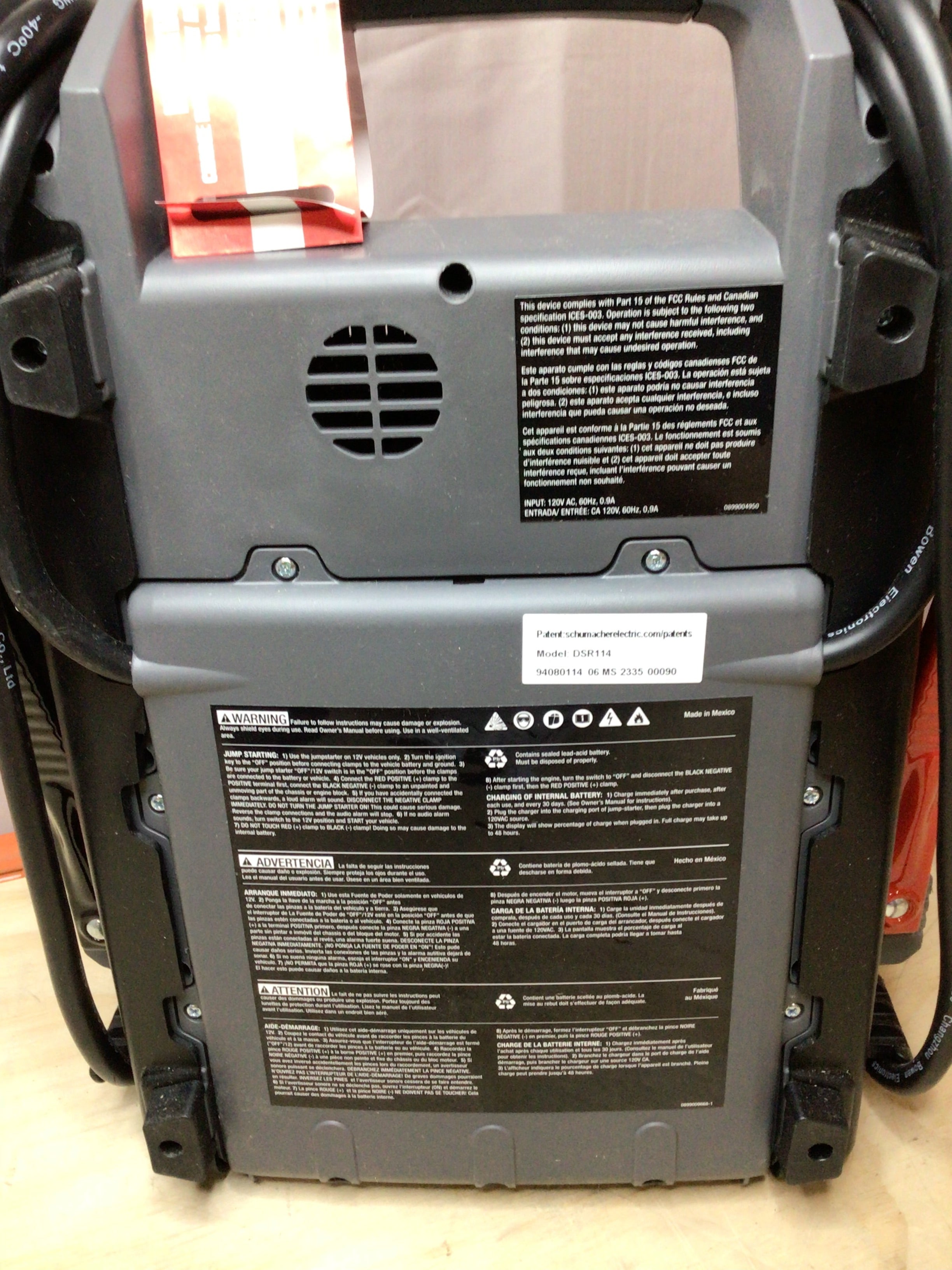Schumacher DSR114 Pro Series 12V Single Battery Jump Starter New