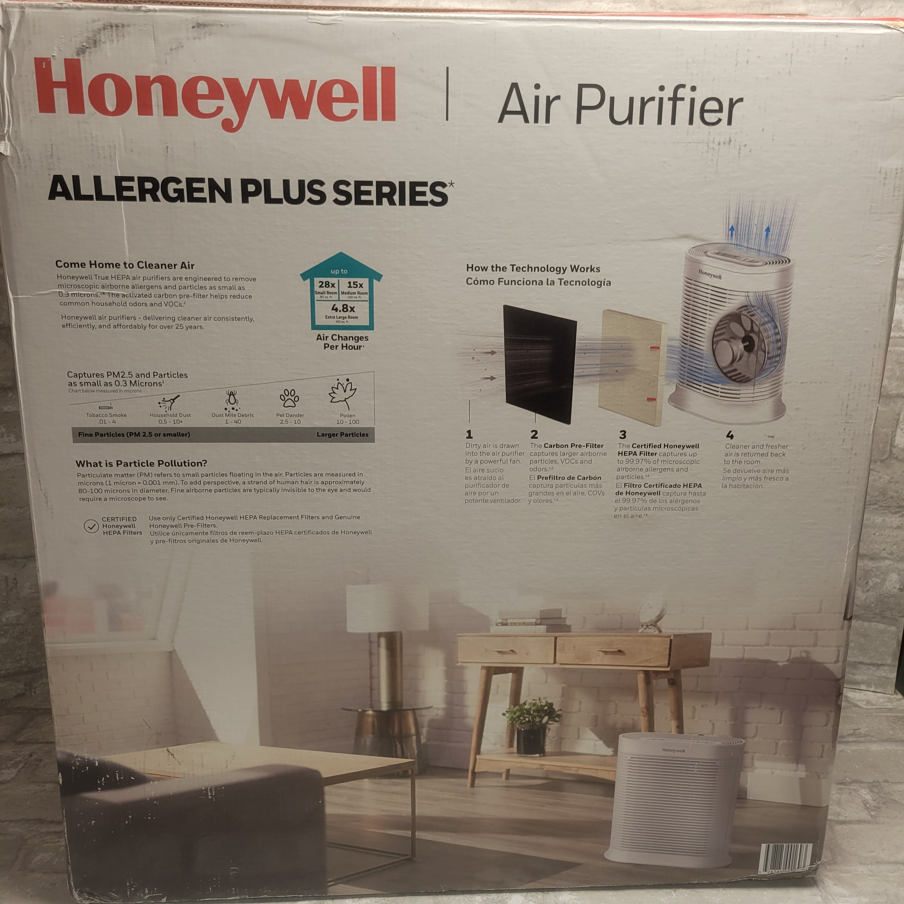 Honeywell HPA304 HEPA Air Purifier for Extra Large Rooms, White (8069678596334)