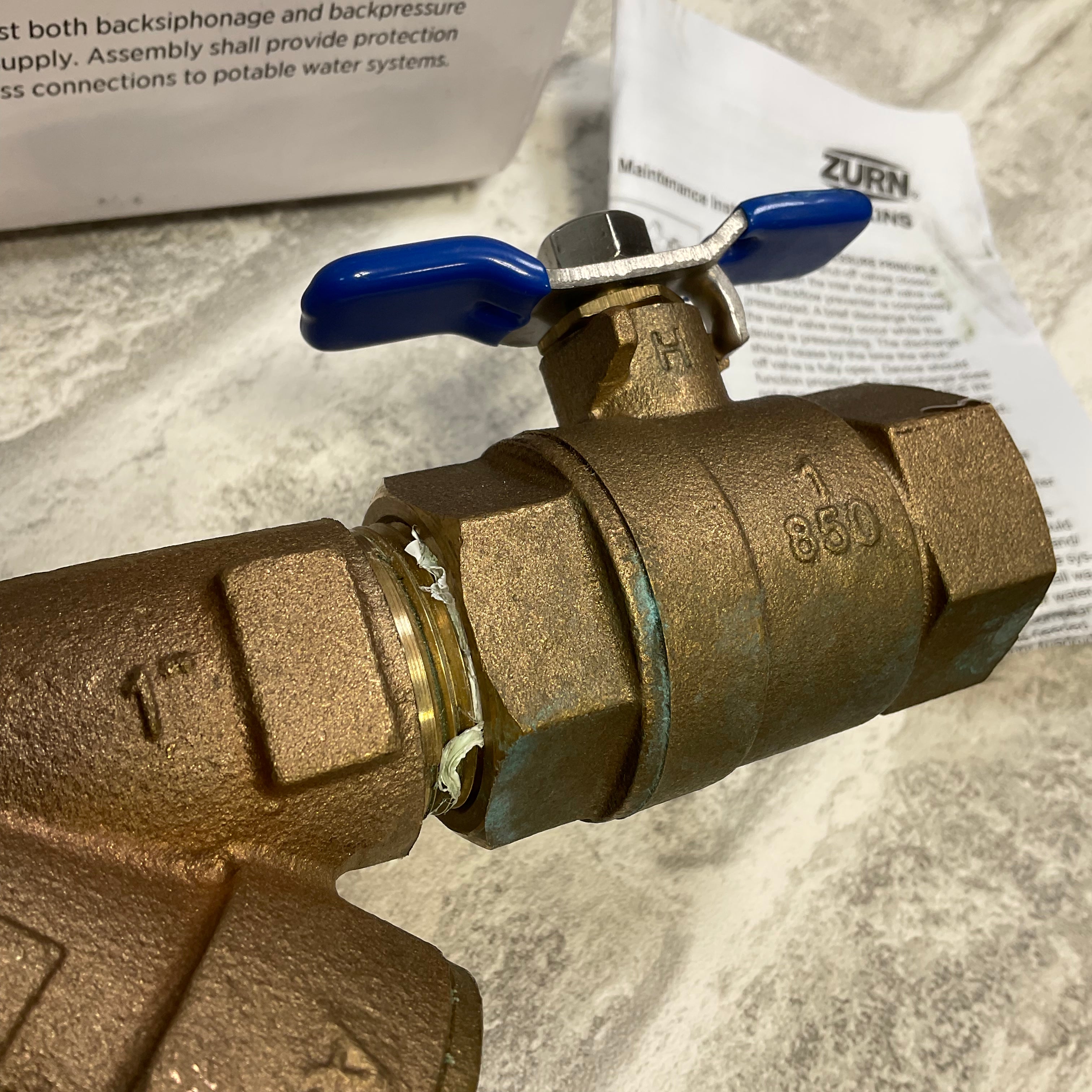 Zurn 1 in. Brass Reduced-Pressure Backflow Preventer (7520346439918)