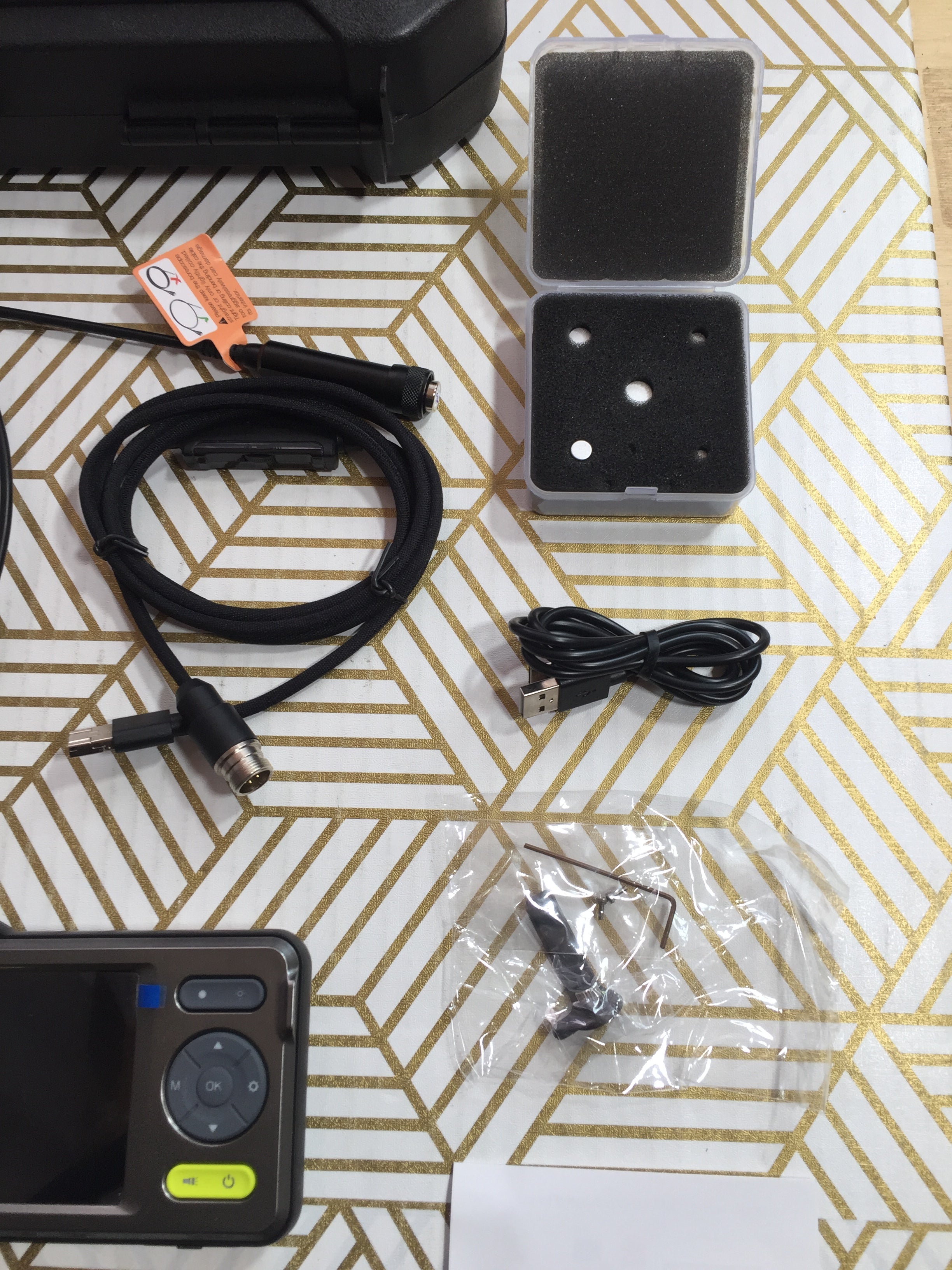 Teslong Endoscope Camera with Light Borescope Inspection Camera w/ IPS Monitor (8051623002350)