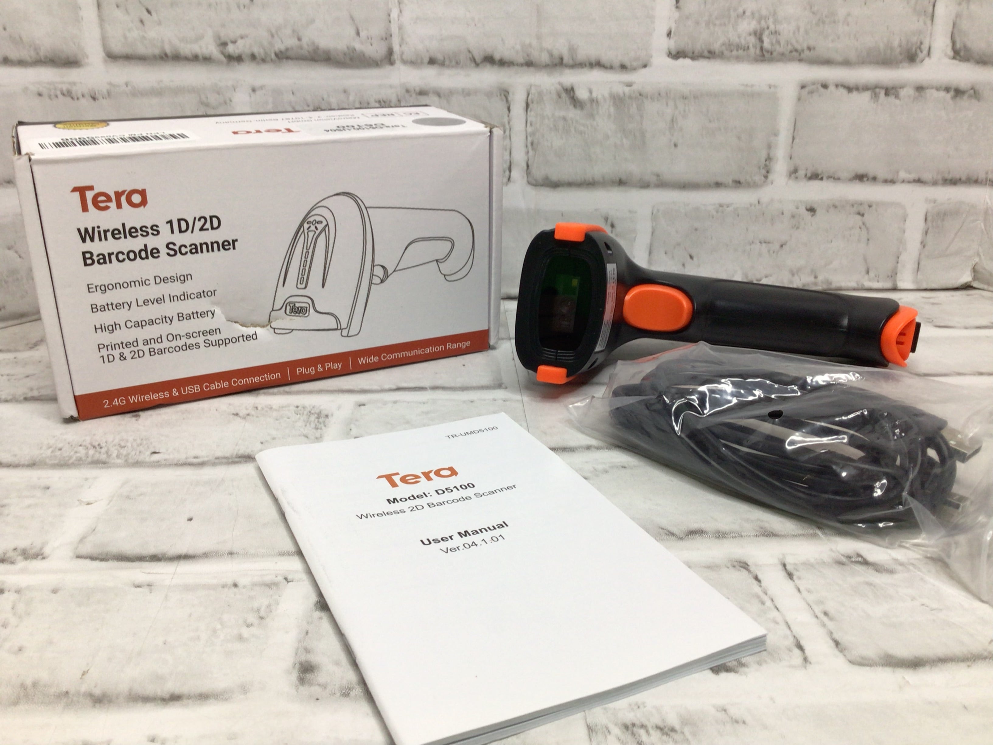 Terra D5100 Wireless 1D/2D Barcode Scanners (3) w/ Battery Level Indicator *NOB* (8151179002094)