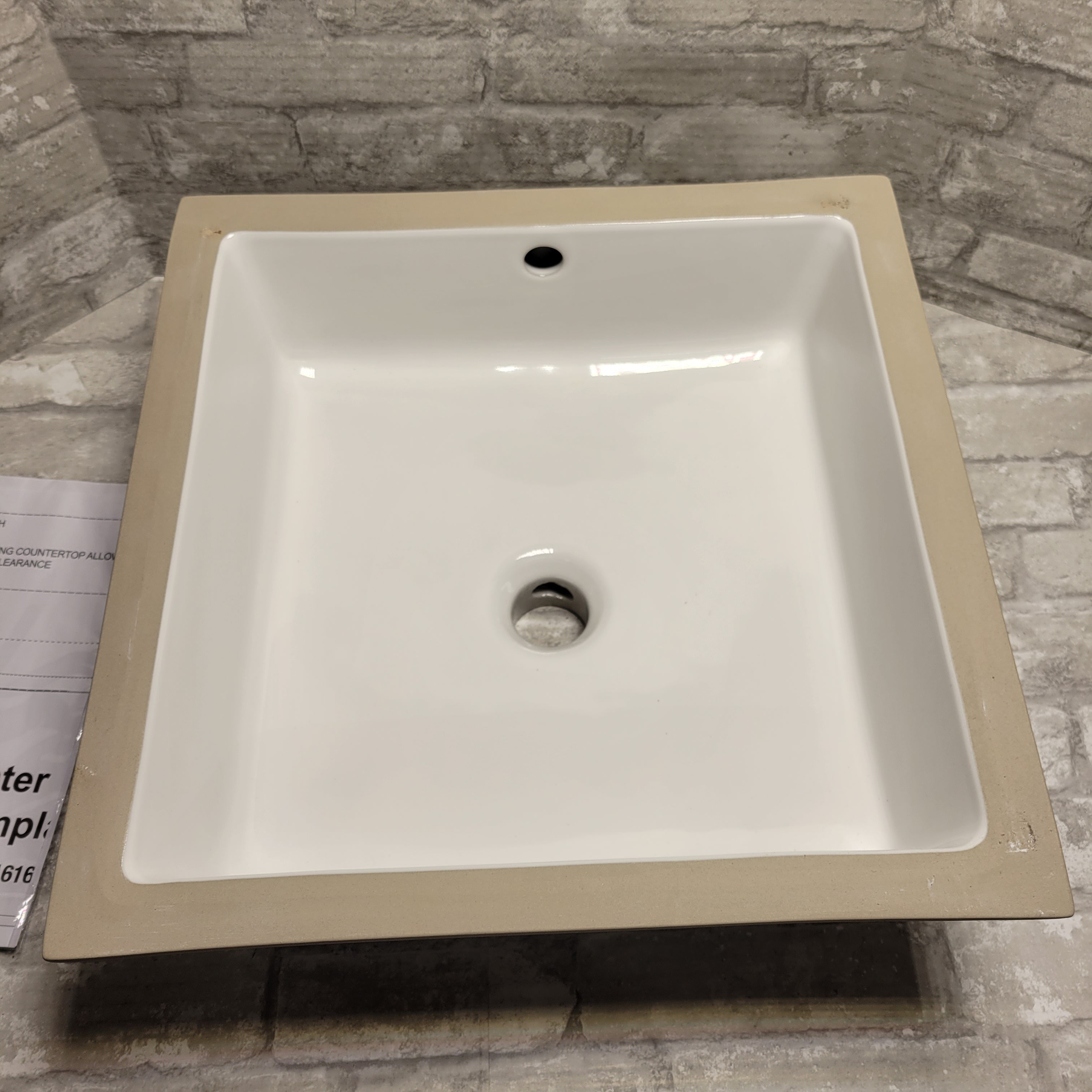 Signature Hardware Destin 16" Vitreous China Undermount Bathroom Sink,