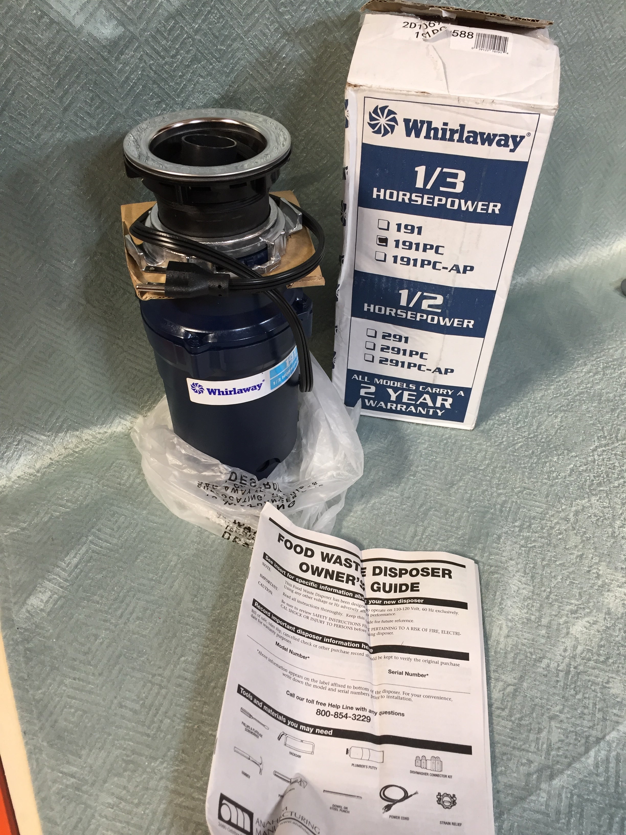 Whirlaway 191 1/3 Horsepower Garbage Disposal (7570805031150)