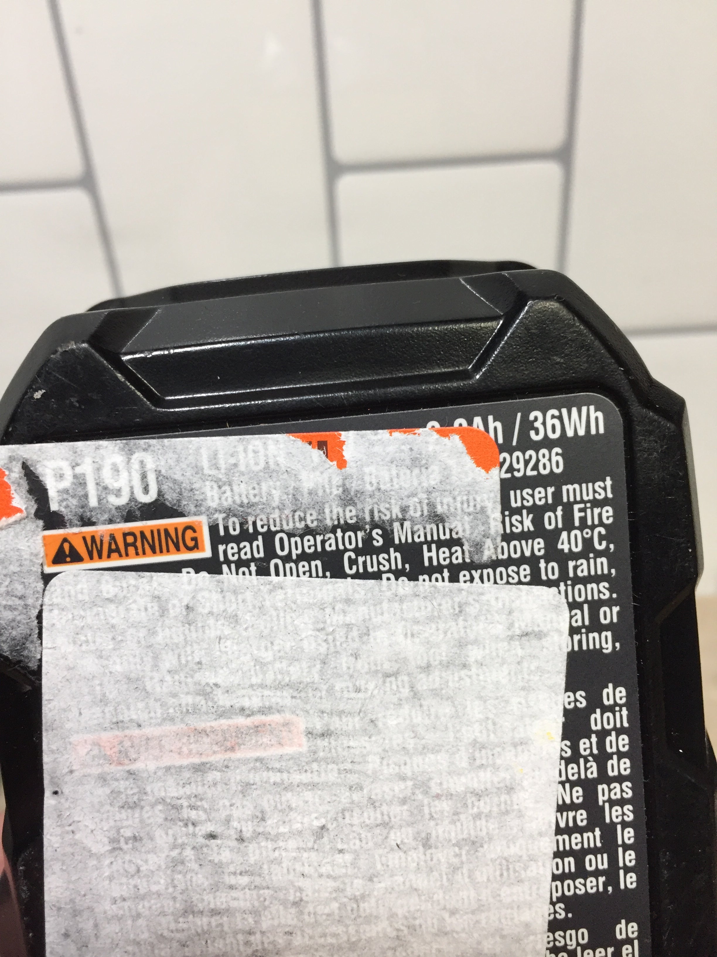 **PARTS ONLY** Lot of 3 Genuine RYOBI P190 18V Batteries **DEFECTIVE** (7430743556334)