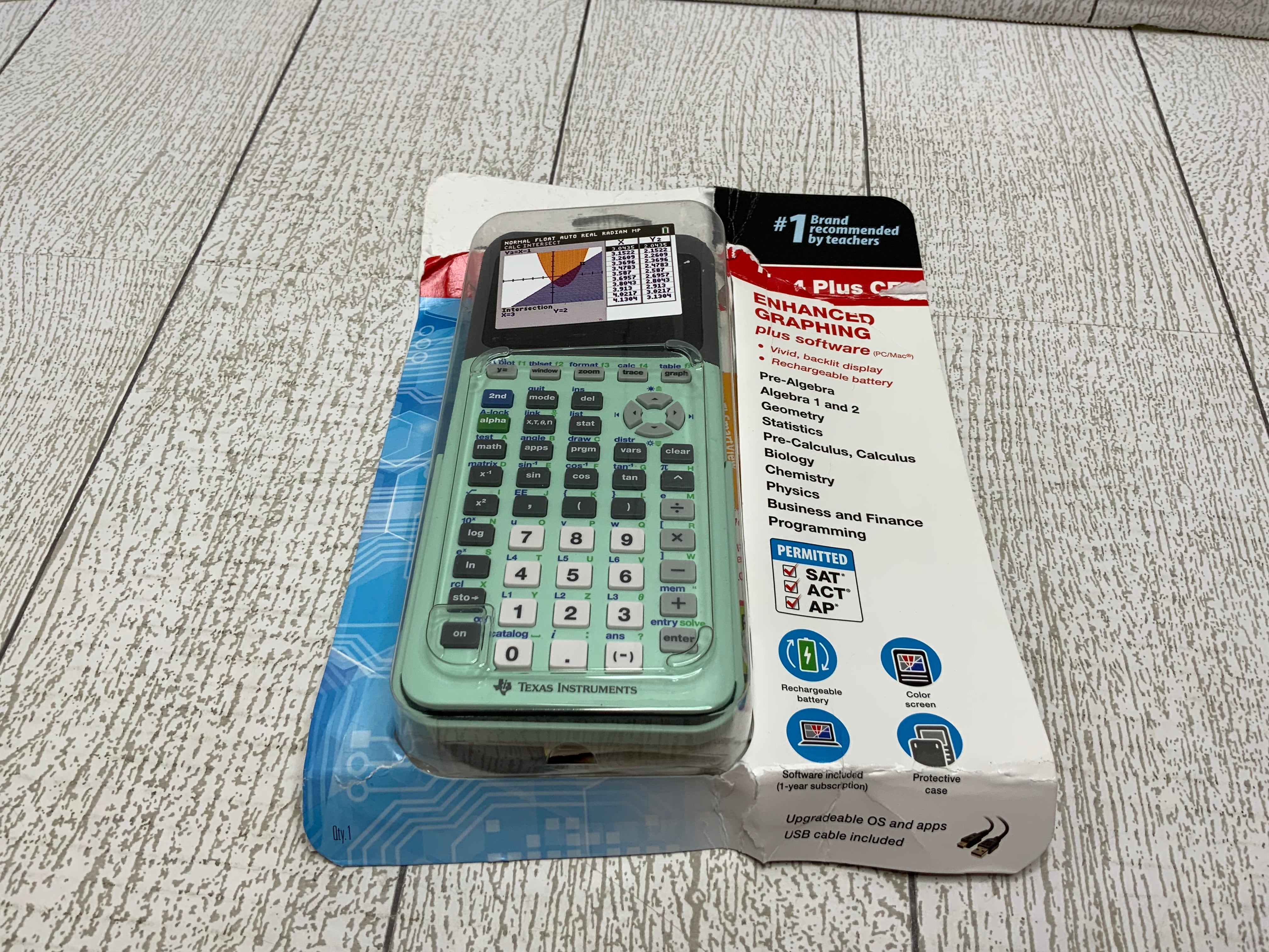 Texas Instruments TI-84 Plus CE Color Graphing Calculator, Mint (8026098860270)