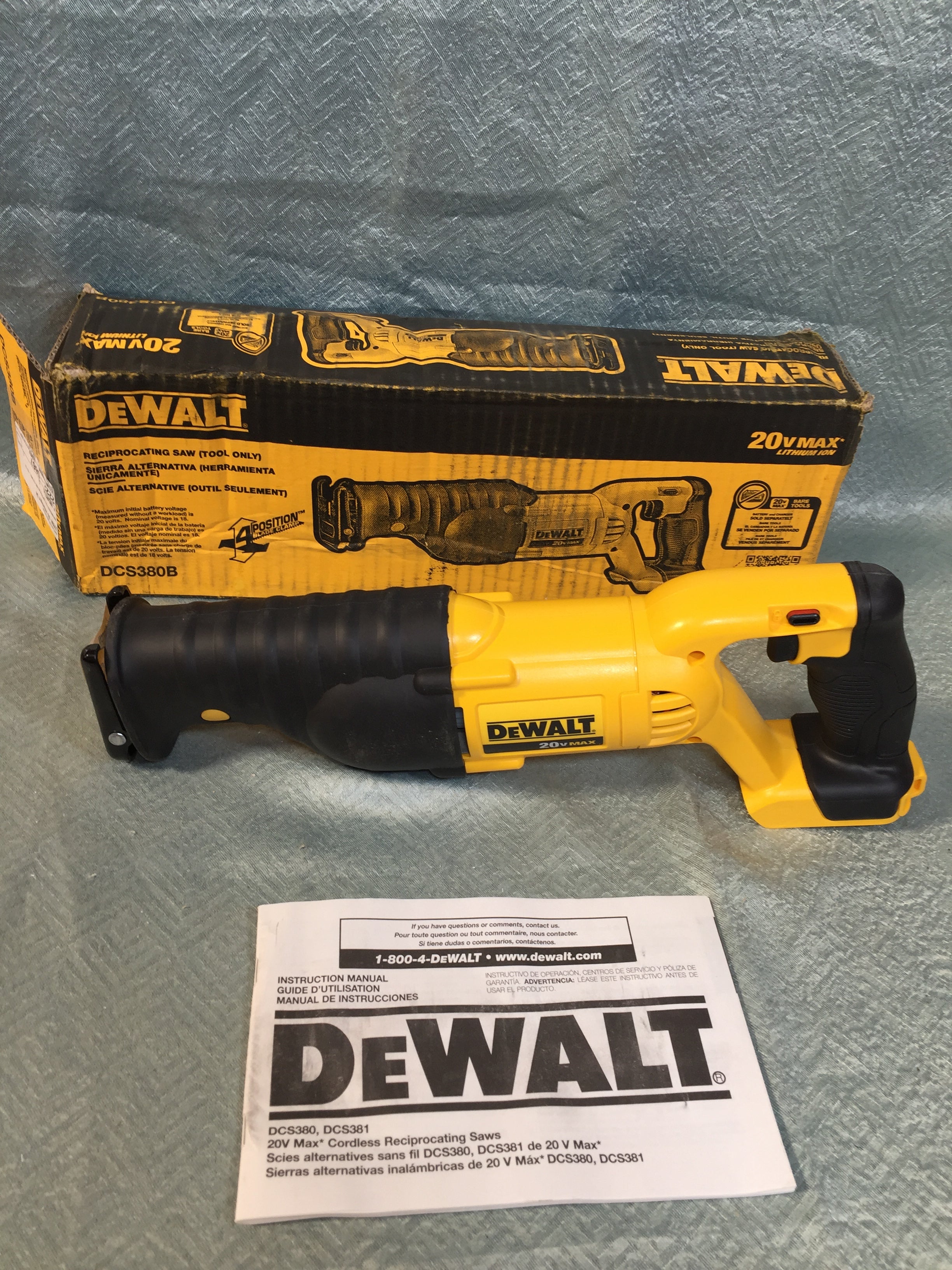 DEWALT Reciprocating Saw TOOL ONLY - 20V MAX - DCS3850B (7588124950766)