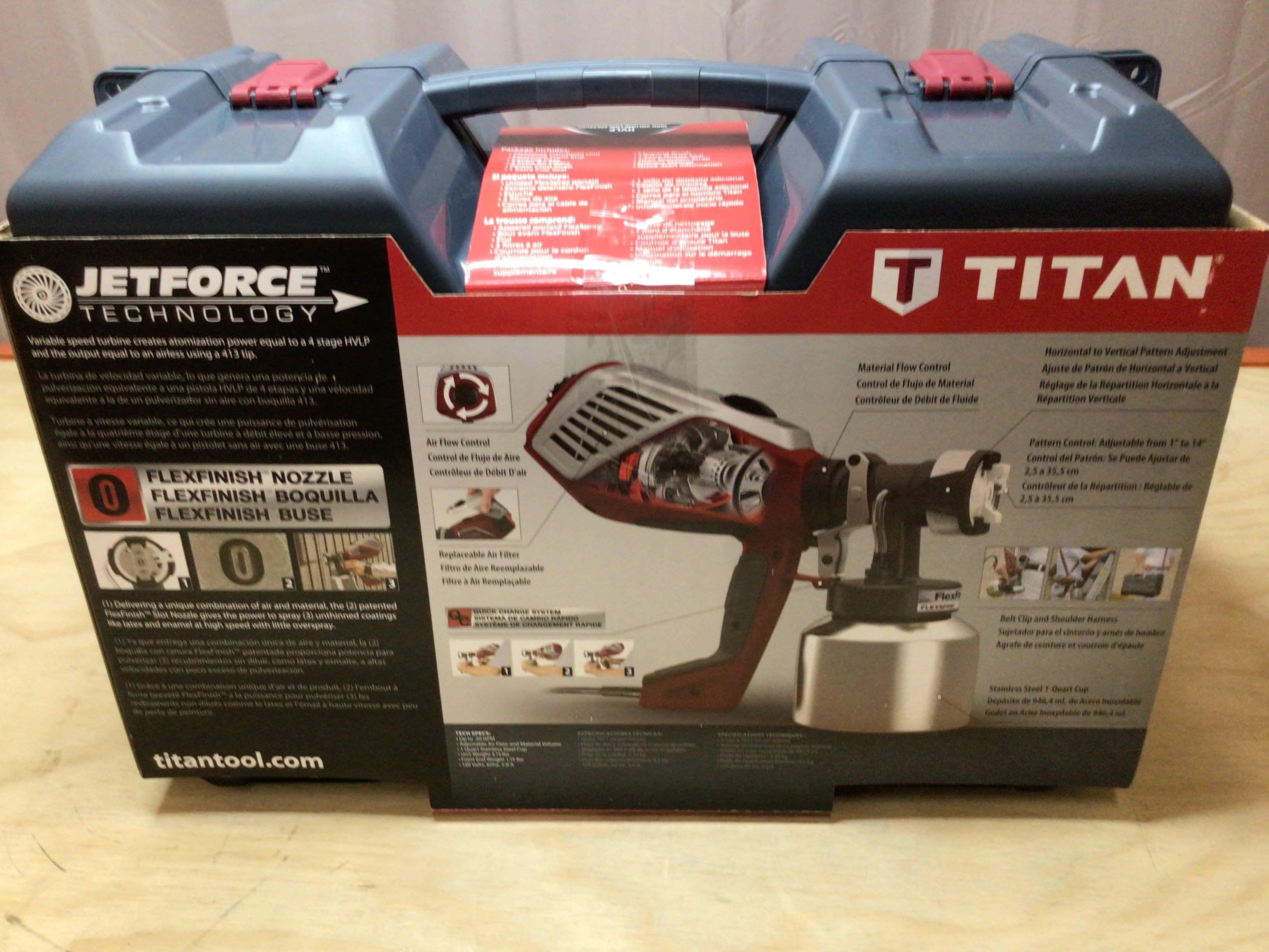 TITAN FlexSpray HVLP Electric Handheld Paint Sprayer (Model: 0524093) *OPEN BOX* (8106381738222)