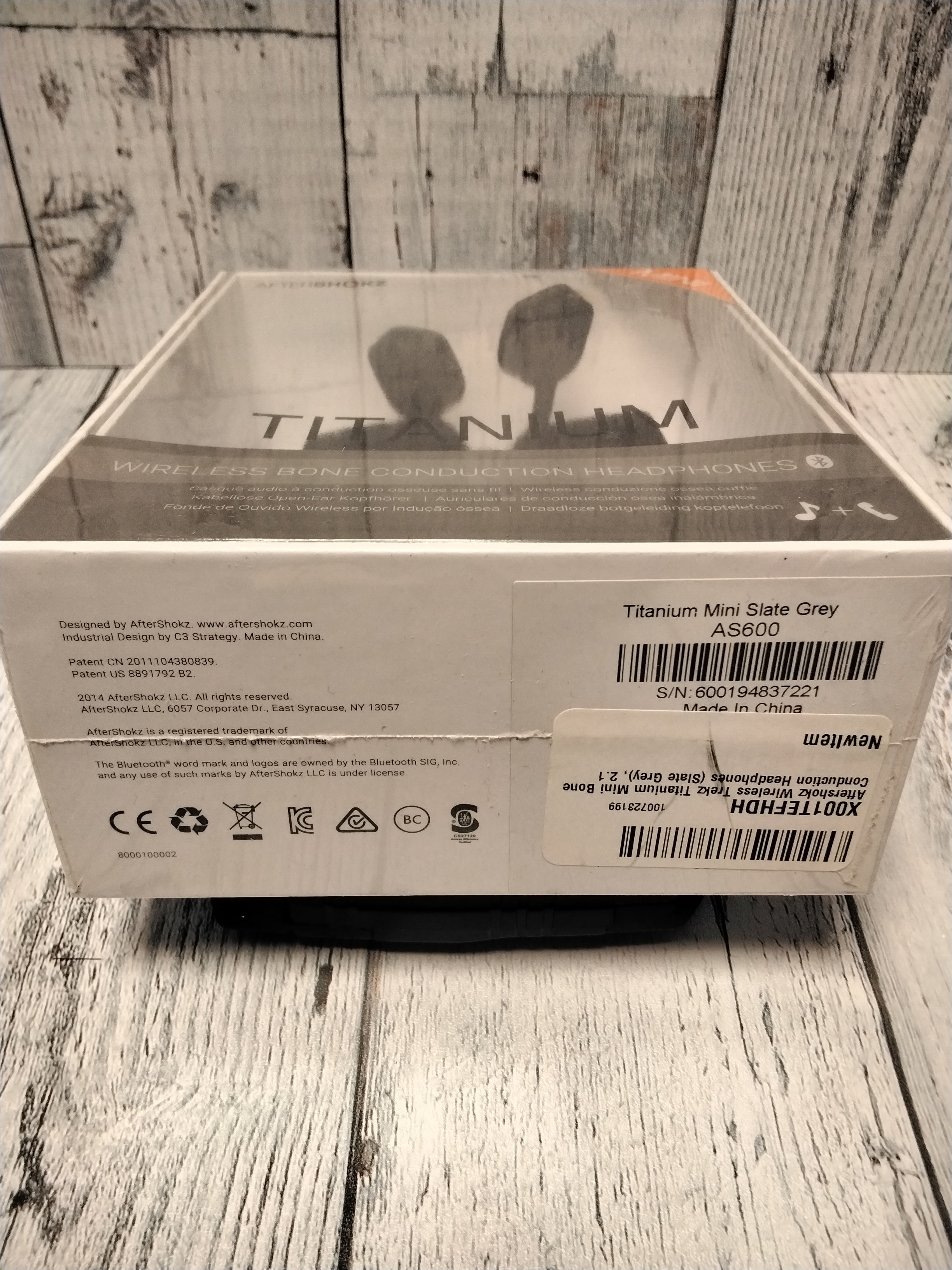 AfterShokz Titanium Mini Bone Wireless Bluetooth Headphones Slate Grey Brand New (7763713327342)