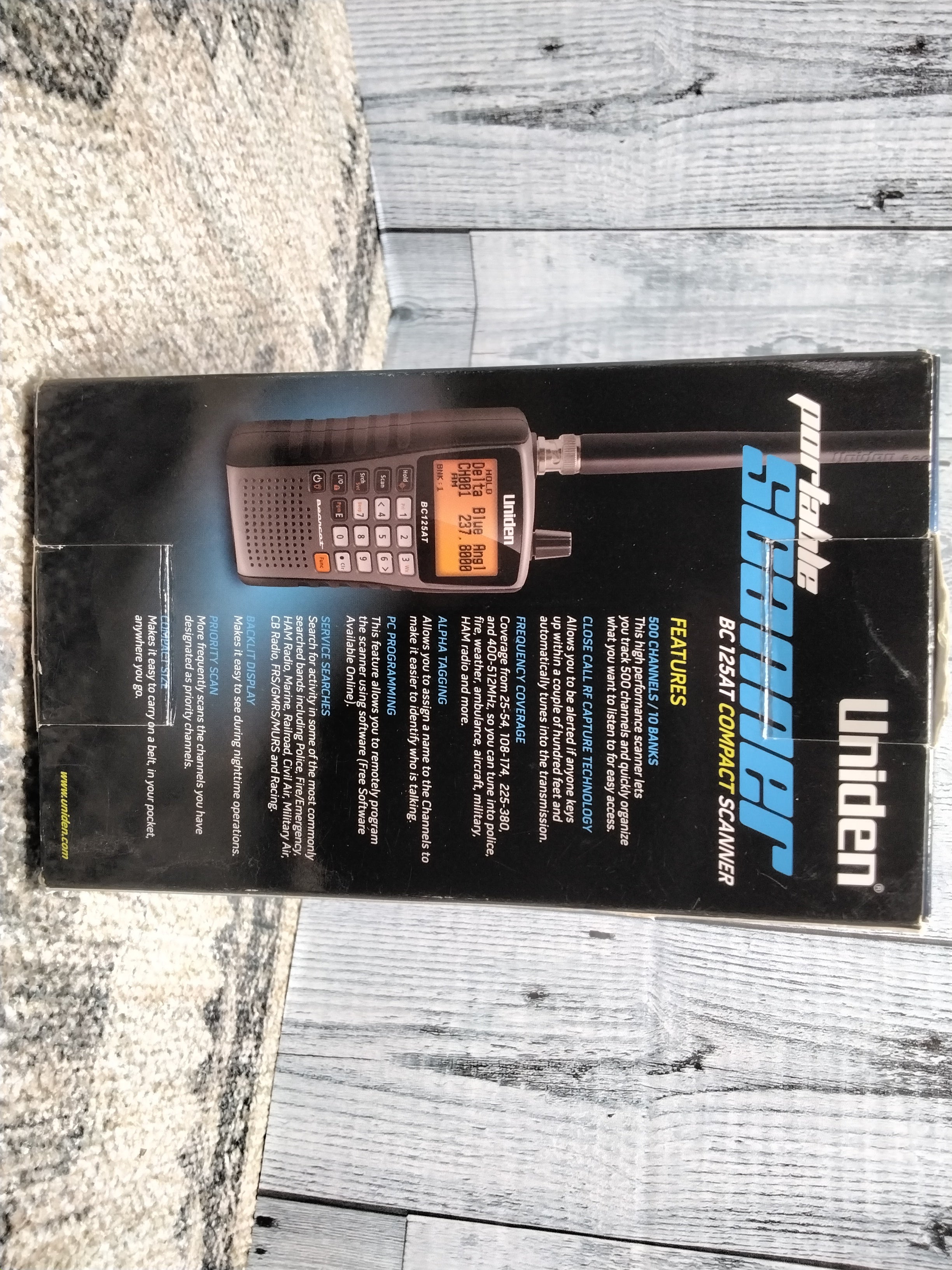 Uniden Bearcat BC125AT Handheld Scanner, 500-Alpha-Tagged Channels, Close Call (7931405172974)