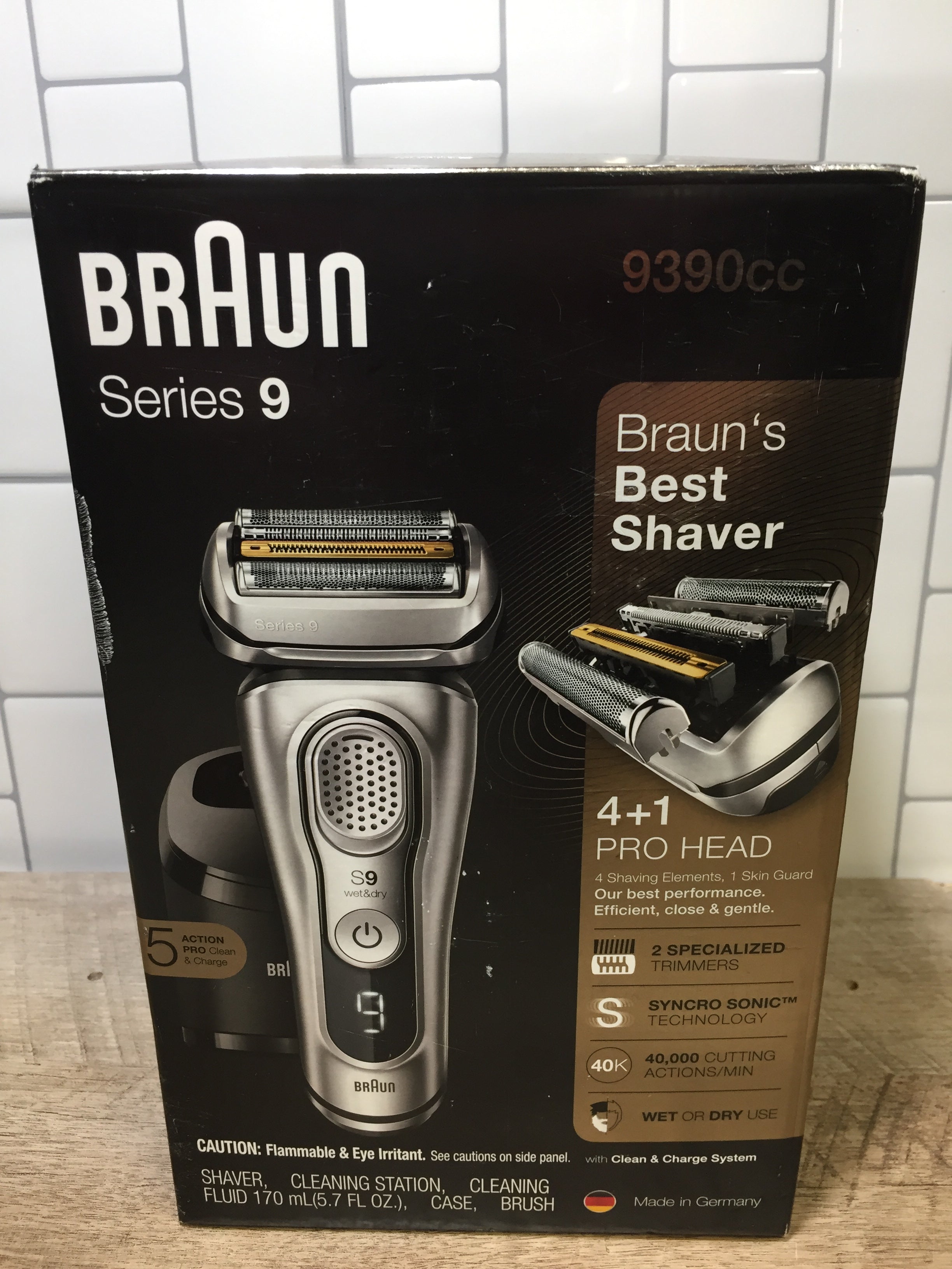 Braun Electric Razor for Men, Series 9 9390cc Electric Wet/Dry Foil Shaver (7199633047790)