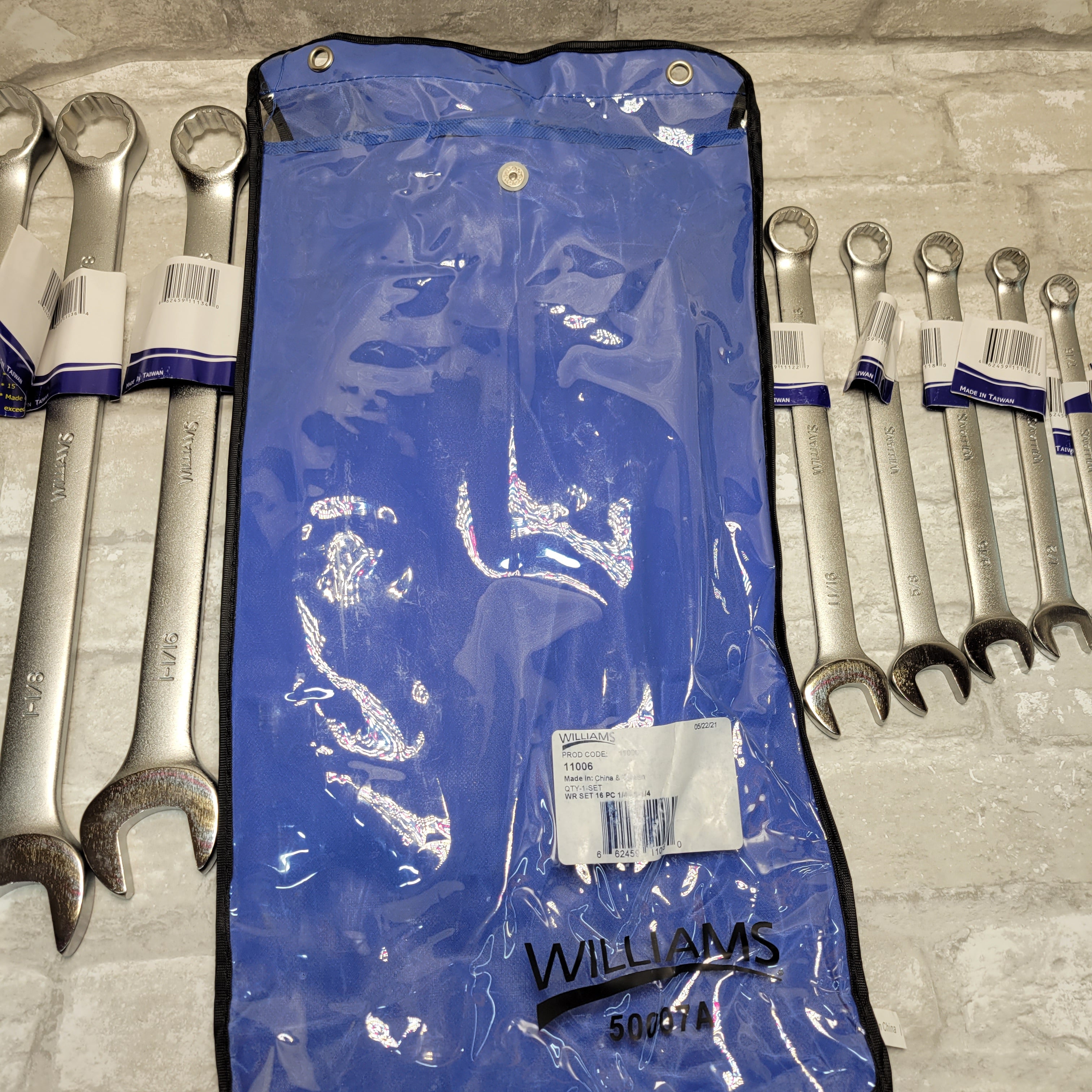 Williams 11006 Wrench Set 15 Pcs 1/4-1-1/4 *MISSING 3/8