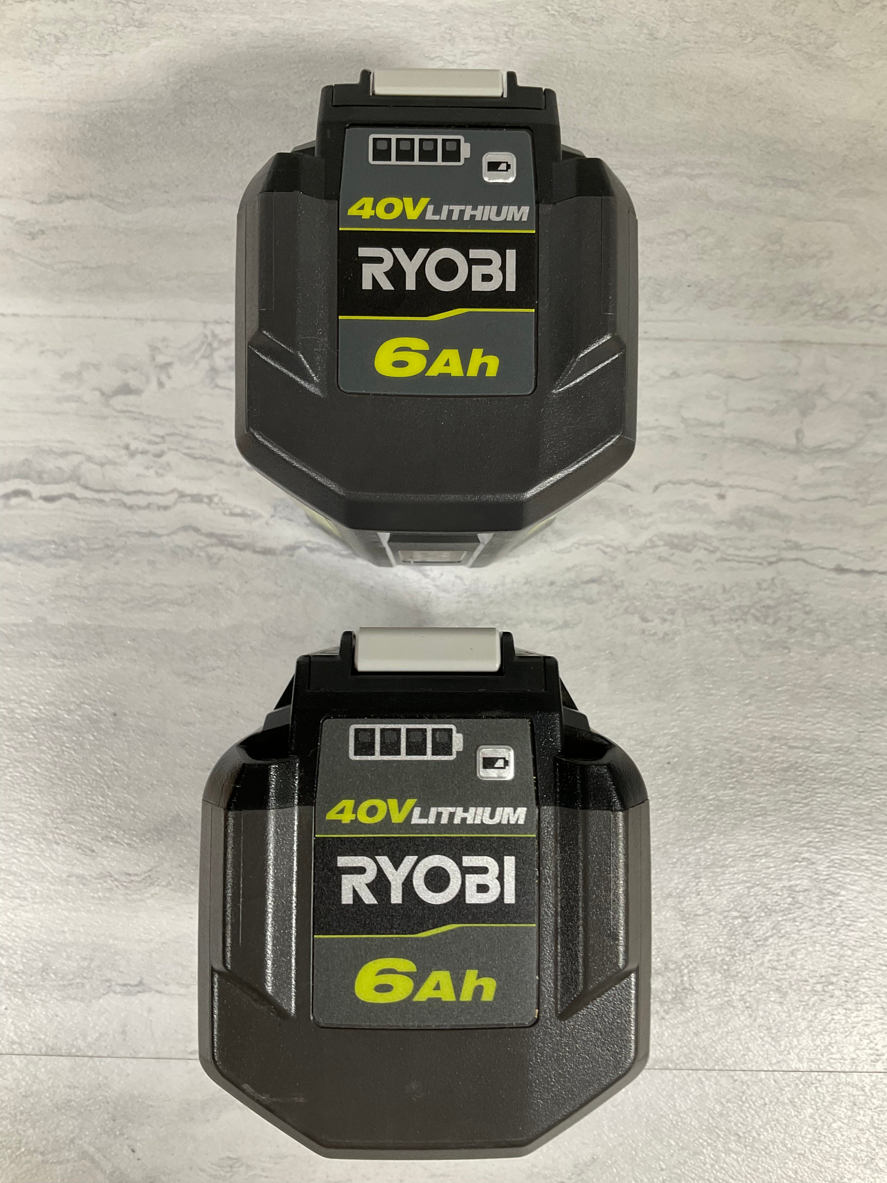 (2) Not Working Ryobi 0P40602 40v 6Ah Lithium Batteries, FOR PARTS (7197972398318)