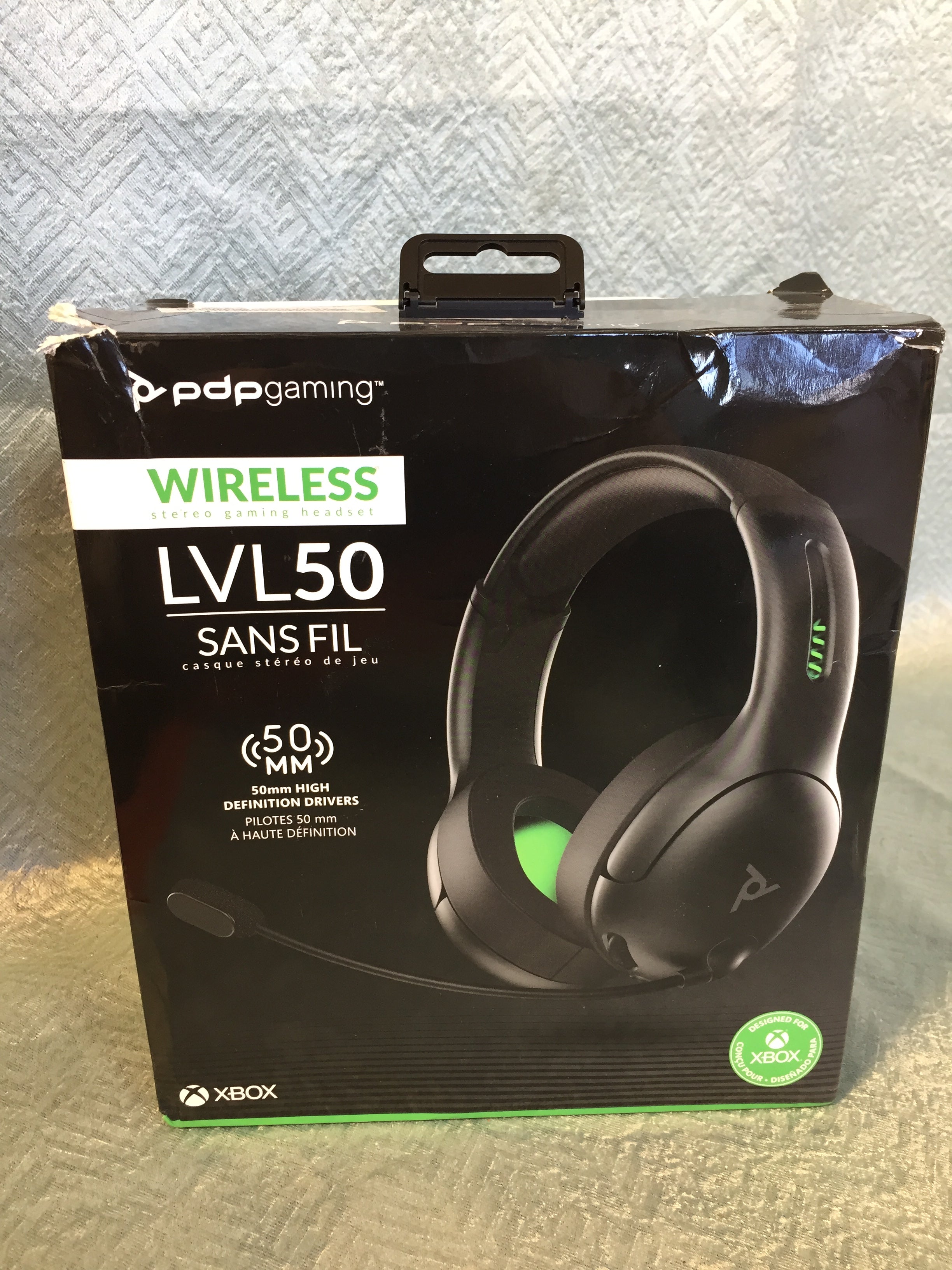 PDP Gaming LVL50 Wireless Stereo Headset Noise Cancelling Mic Black