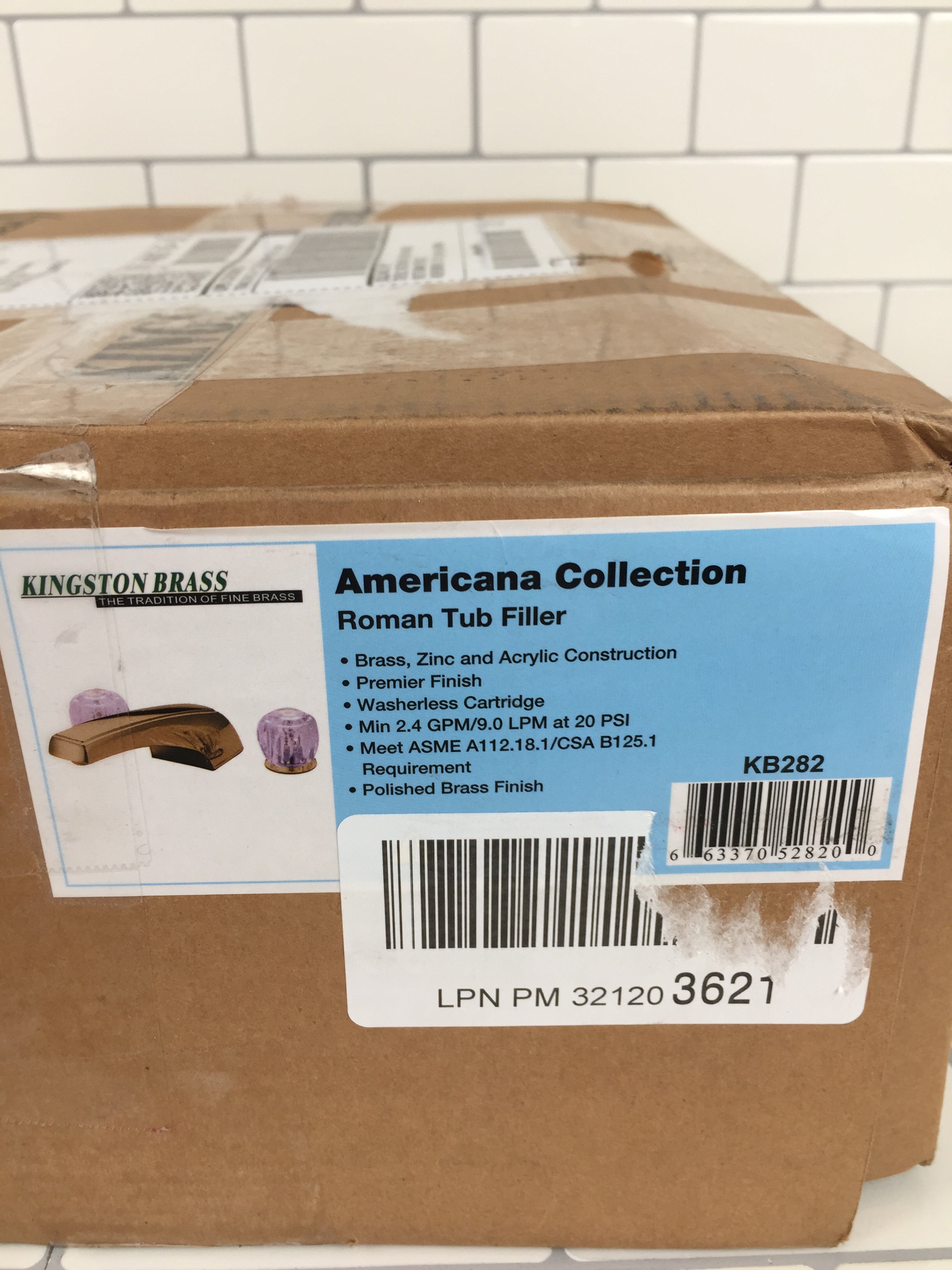 Kingston Brass KB282 Americana Roman Tub Filler, Polished Brass (7342145569006)