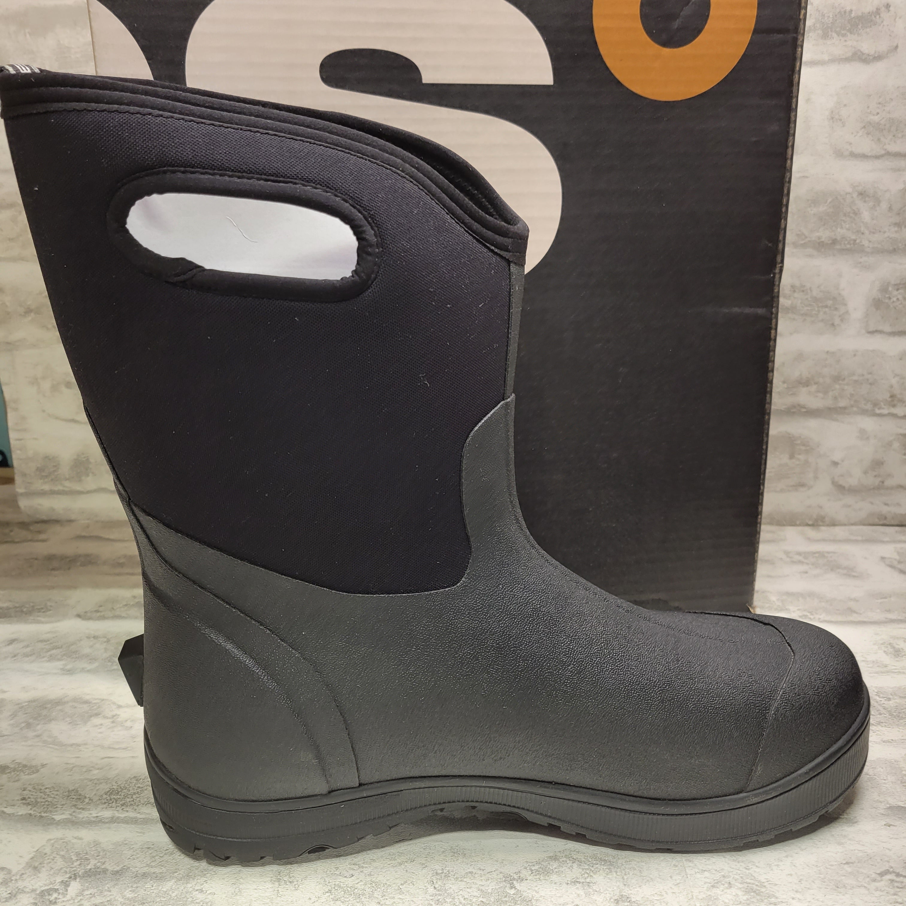 Bogs Men's Ultra Mid Insulated Waterproof Work Rain Boot, Black, 15 D(M) US (7776210747630)