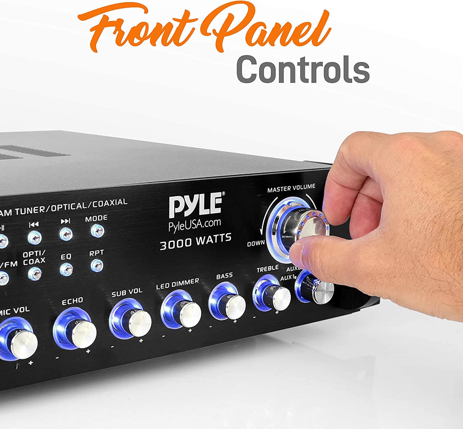 Pyle Bluetooth Multi-Channel Hybrid Pre-Amplifier 3000W Home Audio PWMA4004BT (8075267408110)