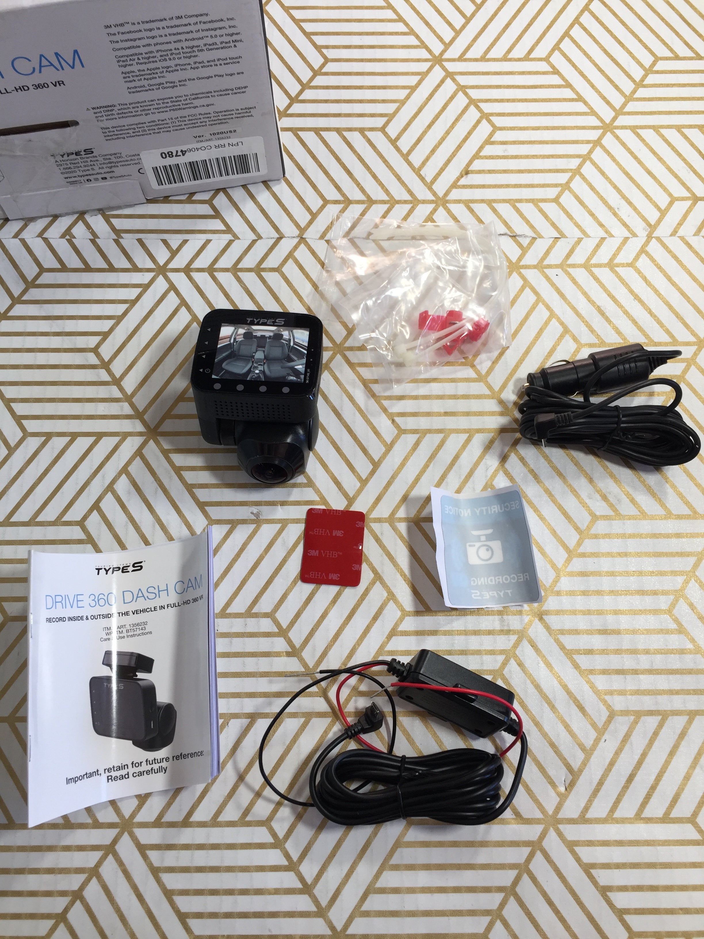 Type S | 360° Smart Dash Camera, Multiple Recording Modes, Automatic Night Vision (7876365943022)