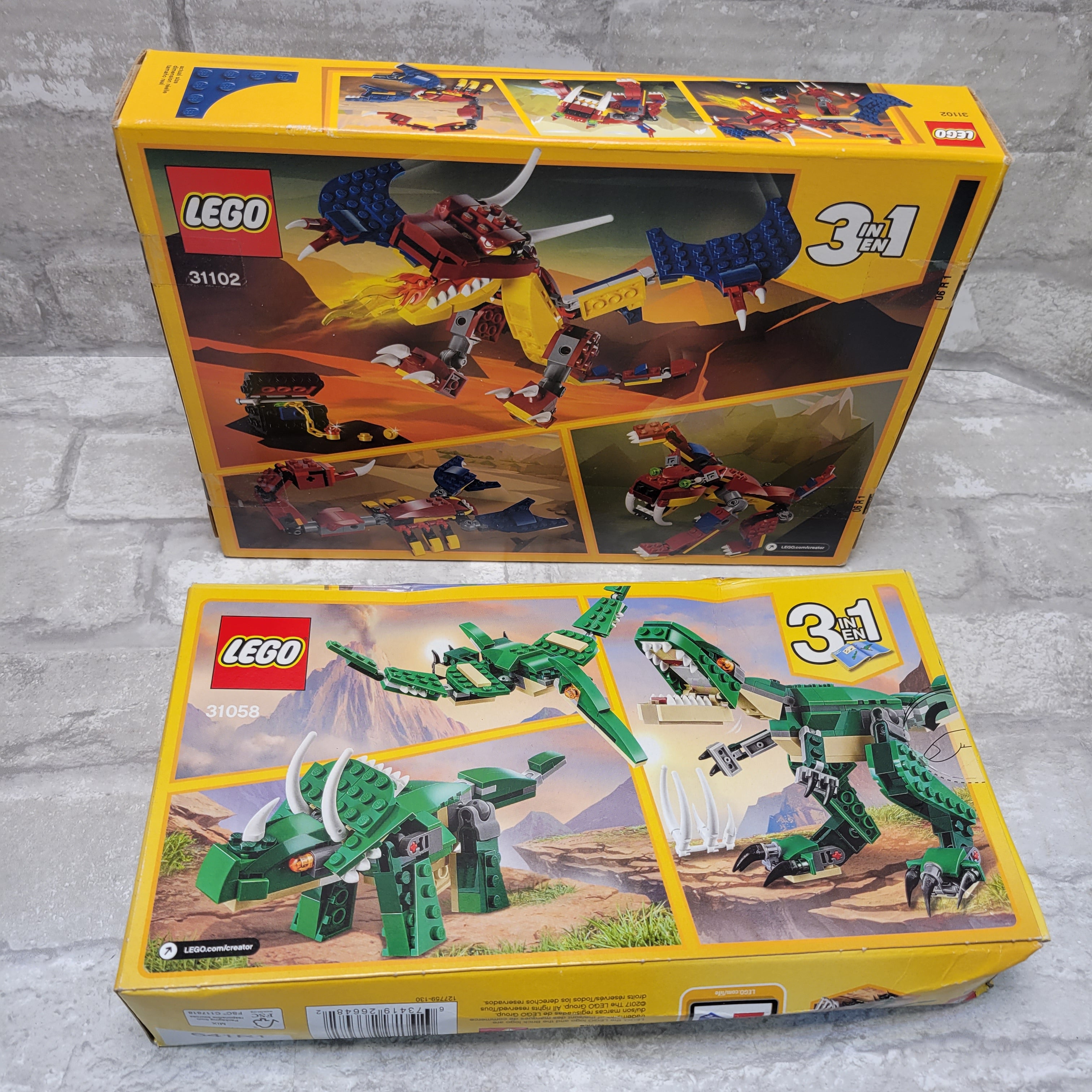 LEGO Creator (31058): Mighty Dinosaurs & LEGO Creator Fire Dragon (31102) (7932839821550)