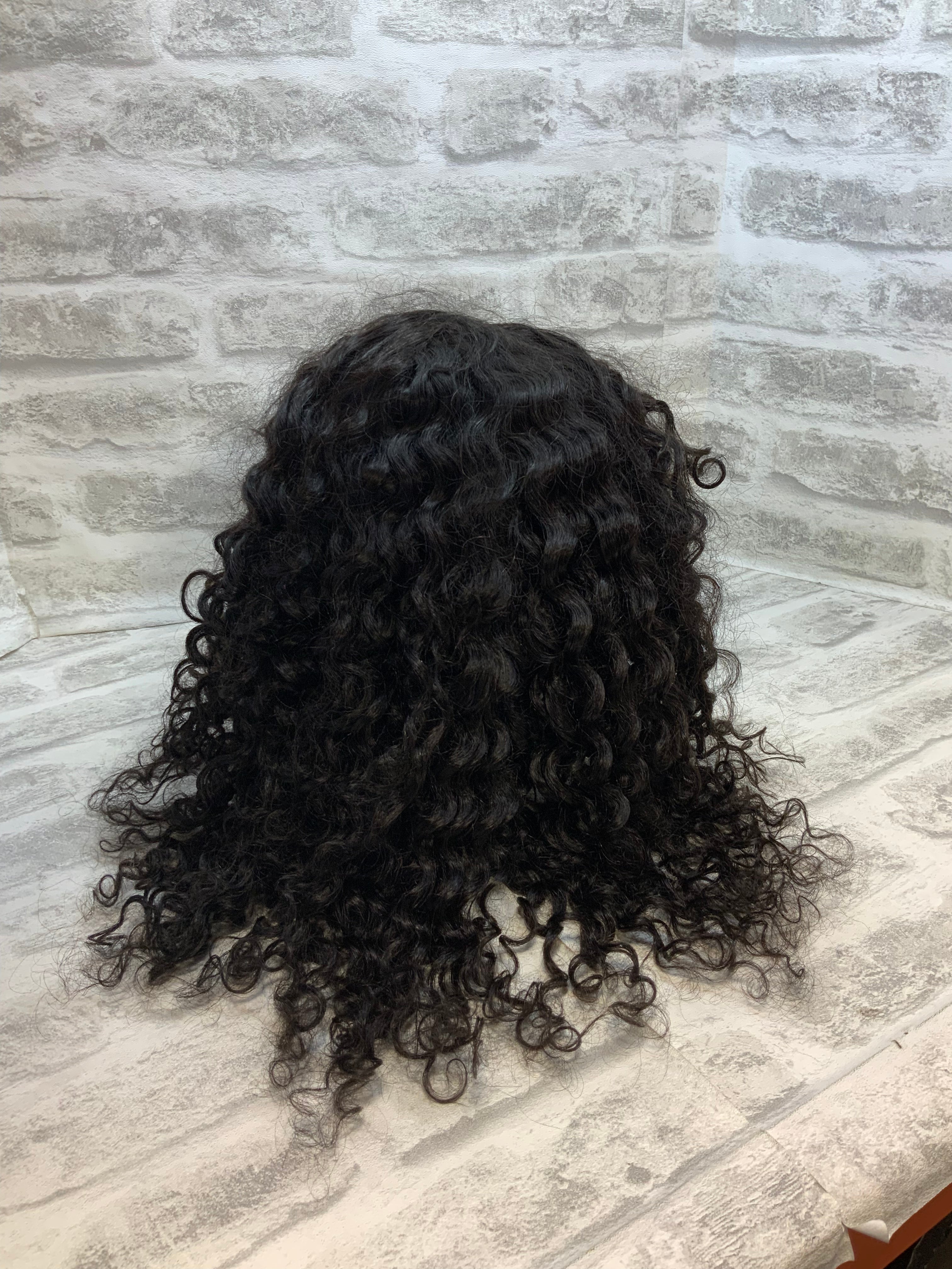 Kinky Curly Dark Brown Wig - 19 Inches, 200% Density (7603282084078)