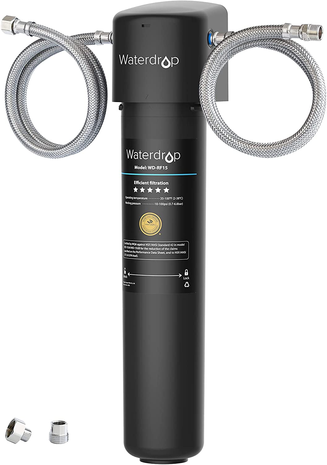 Waterdrop 15UA Under Sink Water Filter, NSF/ANSI Certified 16K Gallons (7333408899310)