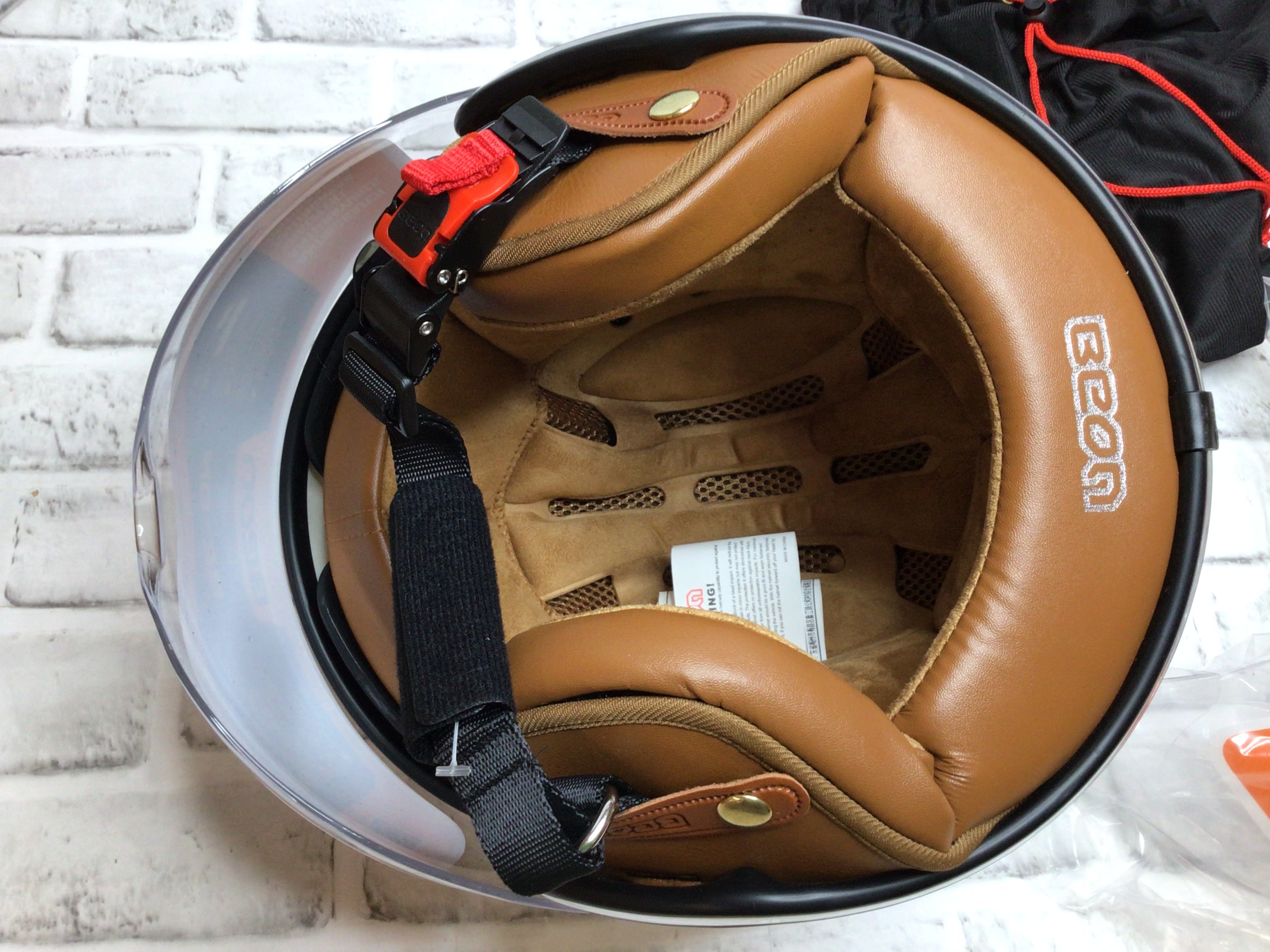 **OPEN BOX** BEON B120 Vintage Style Motorcycle Helmet Size M (8091435761902)