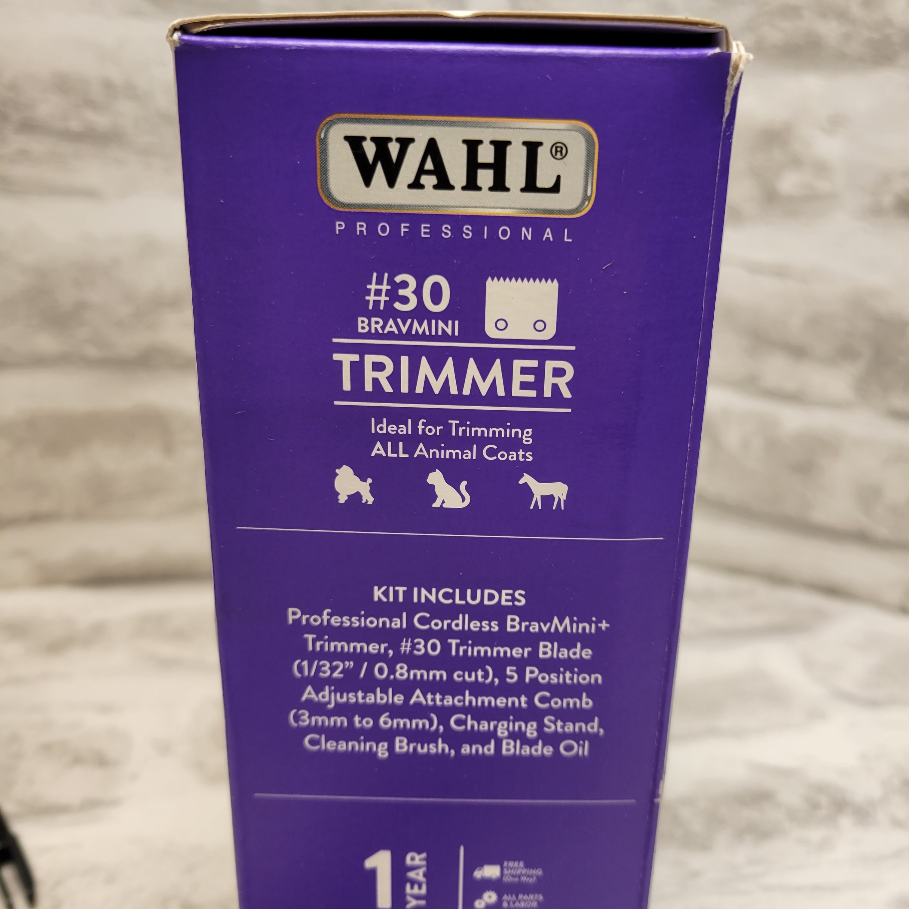 Wahl Professional Animal BravMini+ Purple Trimmer #41590-0438 (7538078843118)