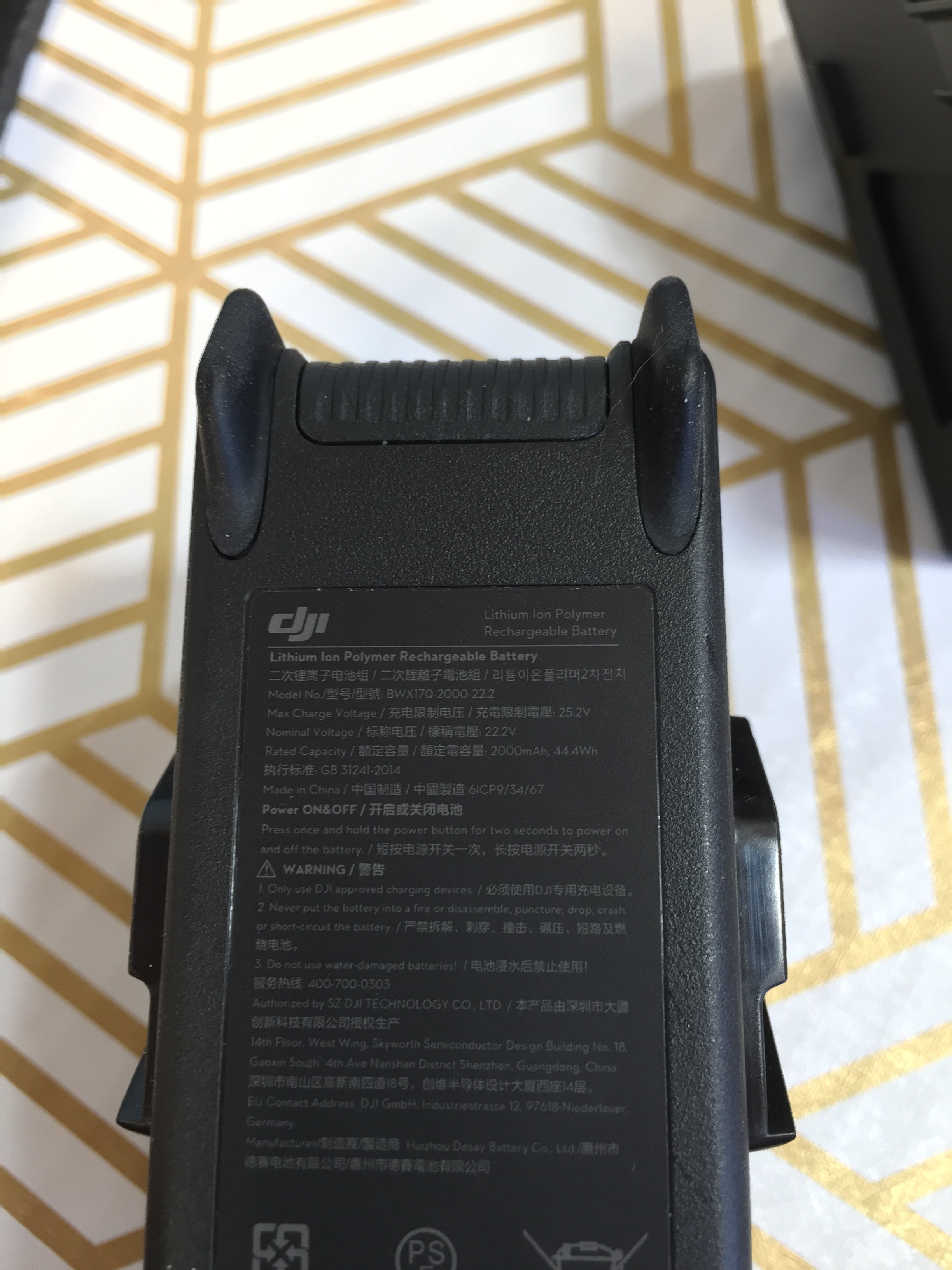 **PARTS ONLY** 2 DJI FPV Intelligent Flight Batteries **DEFECTIVE** (7679082135790)