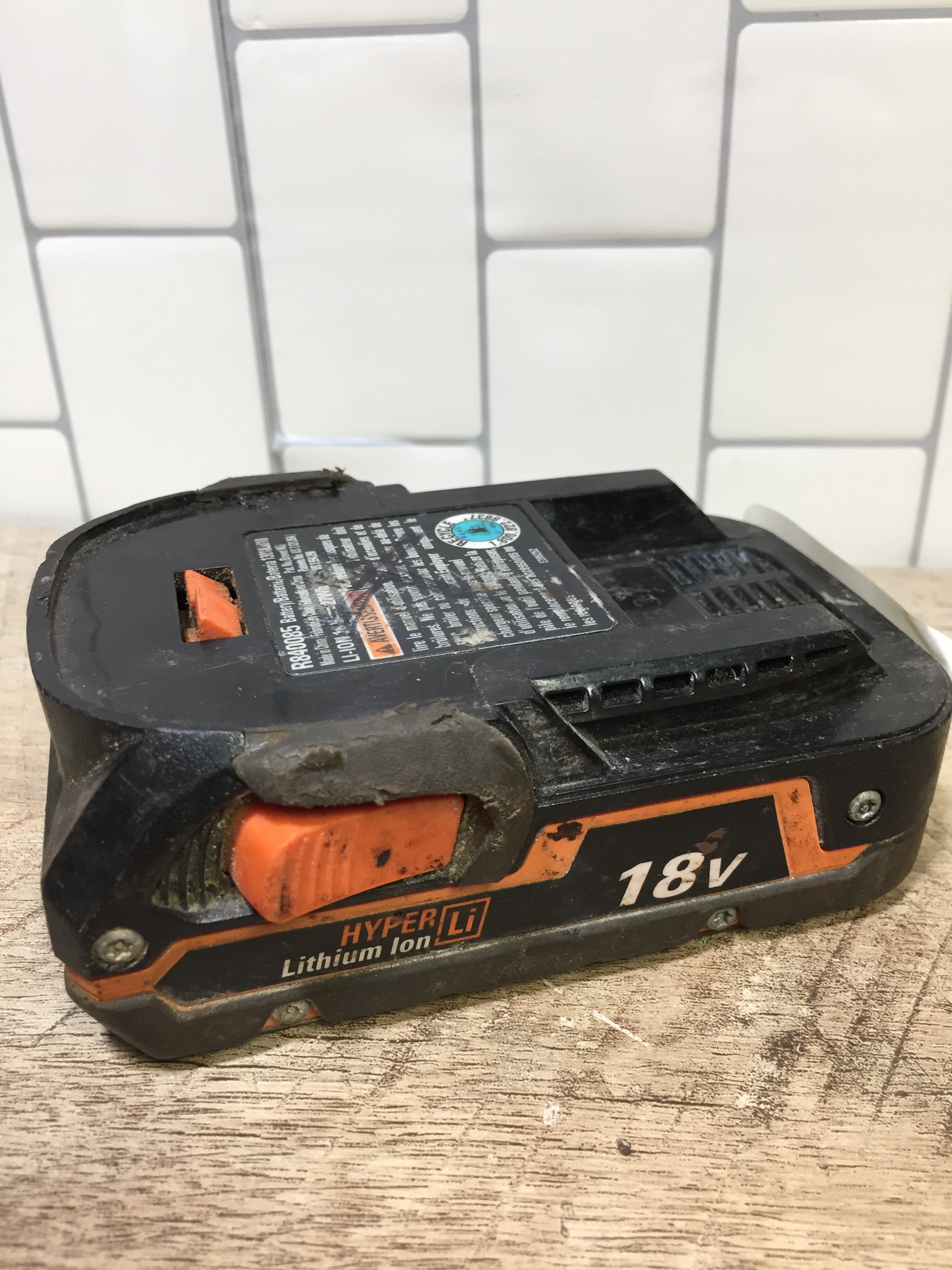 **PARTS ONLY** Genuine Ridgid R840085 18V HYPER Lithium Battery **DEFECTIVE** (7198042456302)