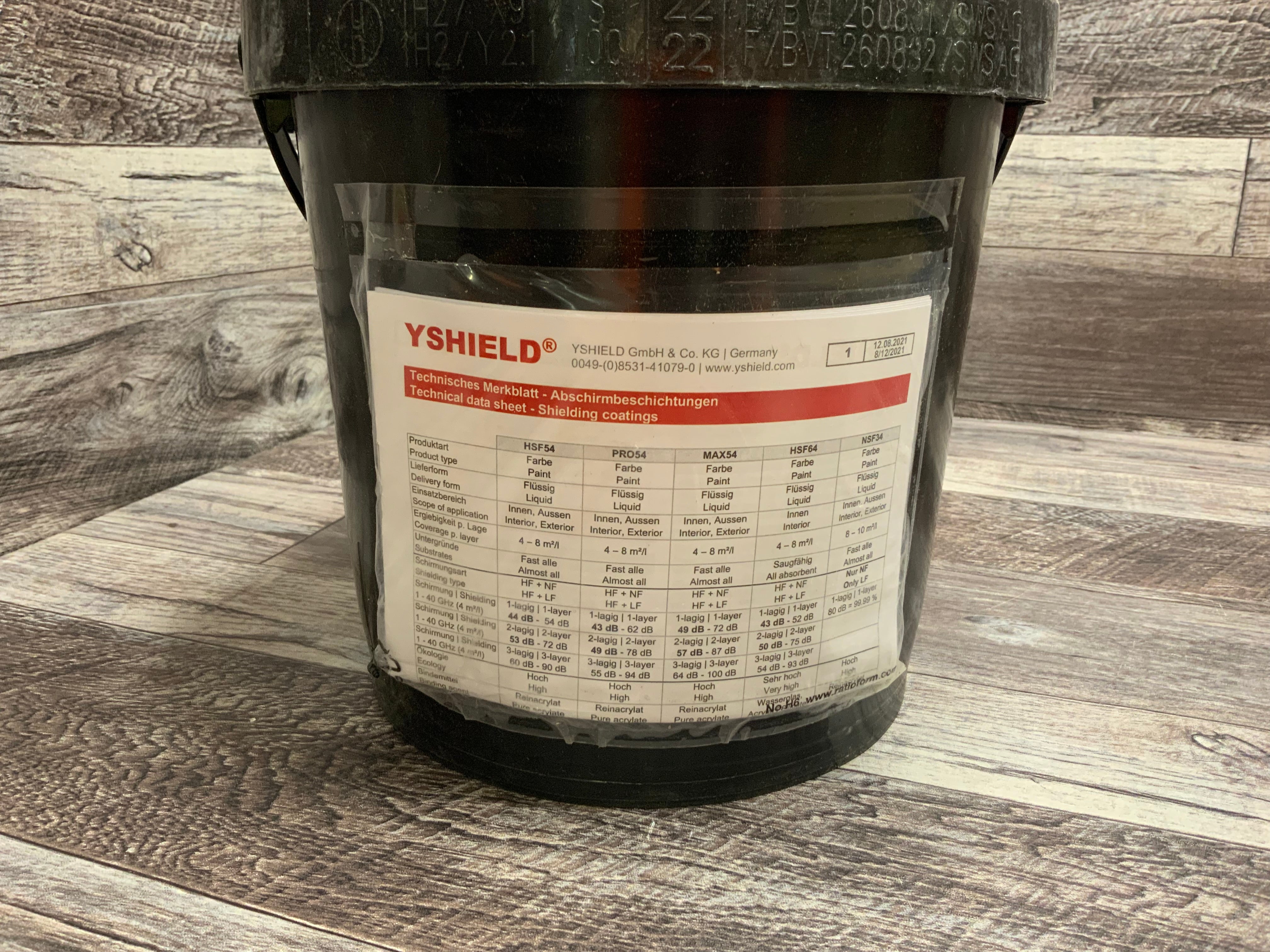 YShield HSF54 Certified EMF 5G Shielding Paint 5L (Internal/External