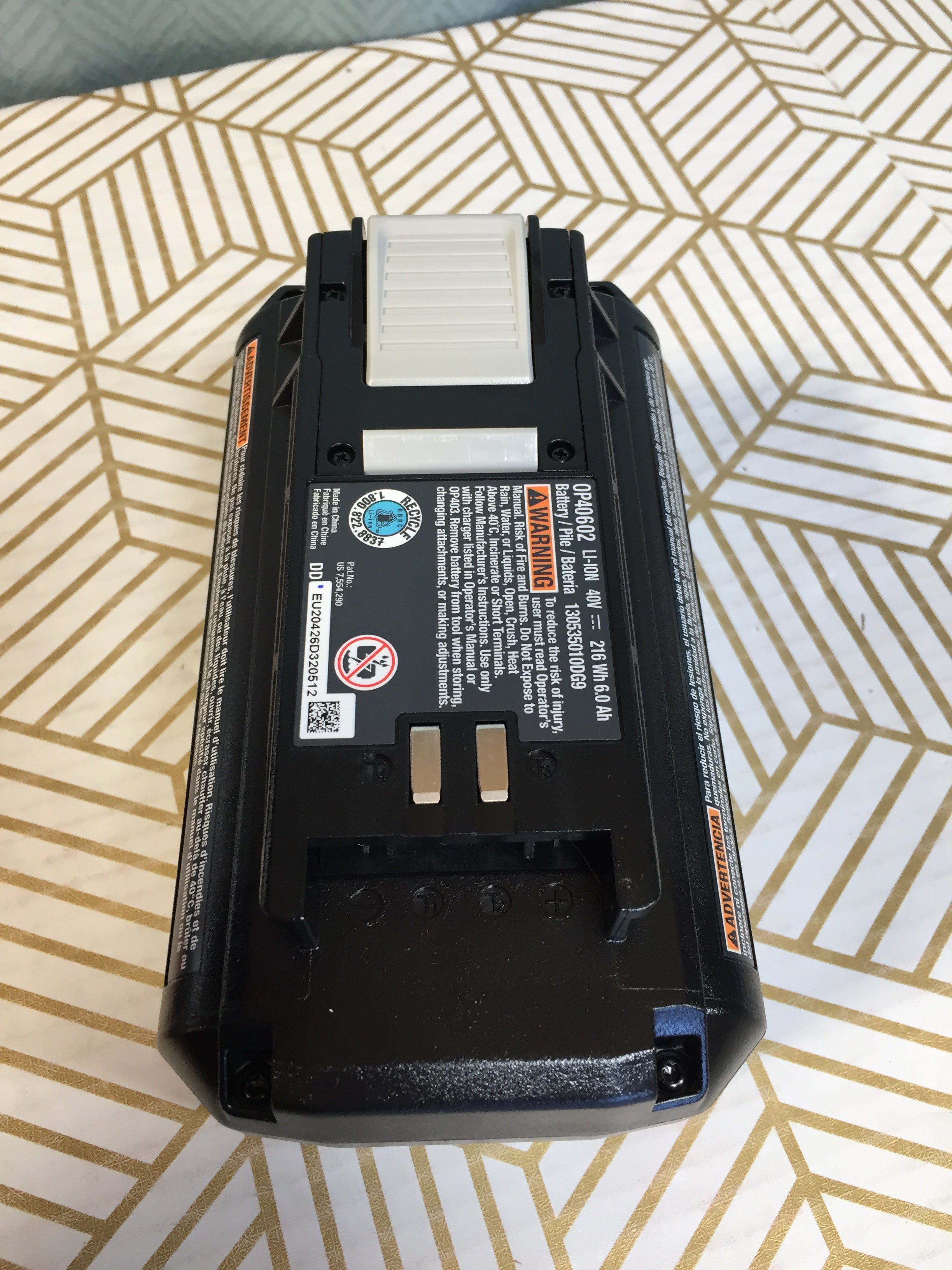 *PARTS ONLY* 40V Volt Lithium-ion 6.0 Ah High Capacity Battery OP40602 *ERROR* (7911598260462)