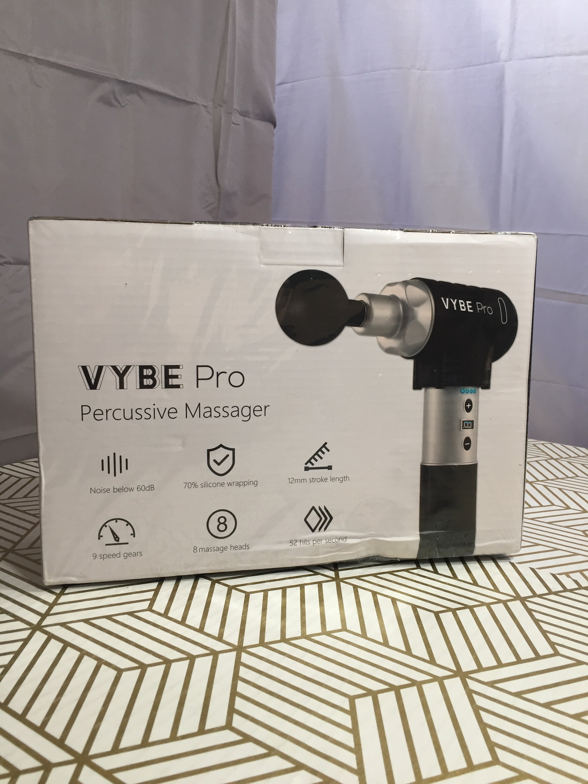 Vybe Pro Muscle Massage Gun for Athletes - 9 Speeds, 8 Attachments (8035385409774)