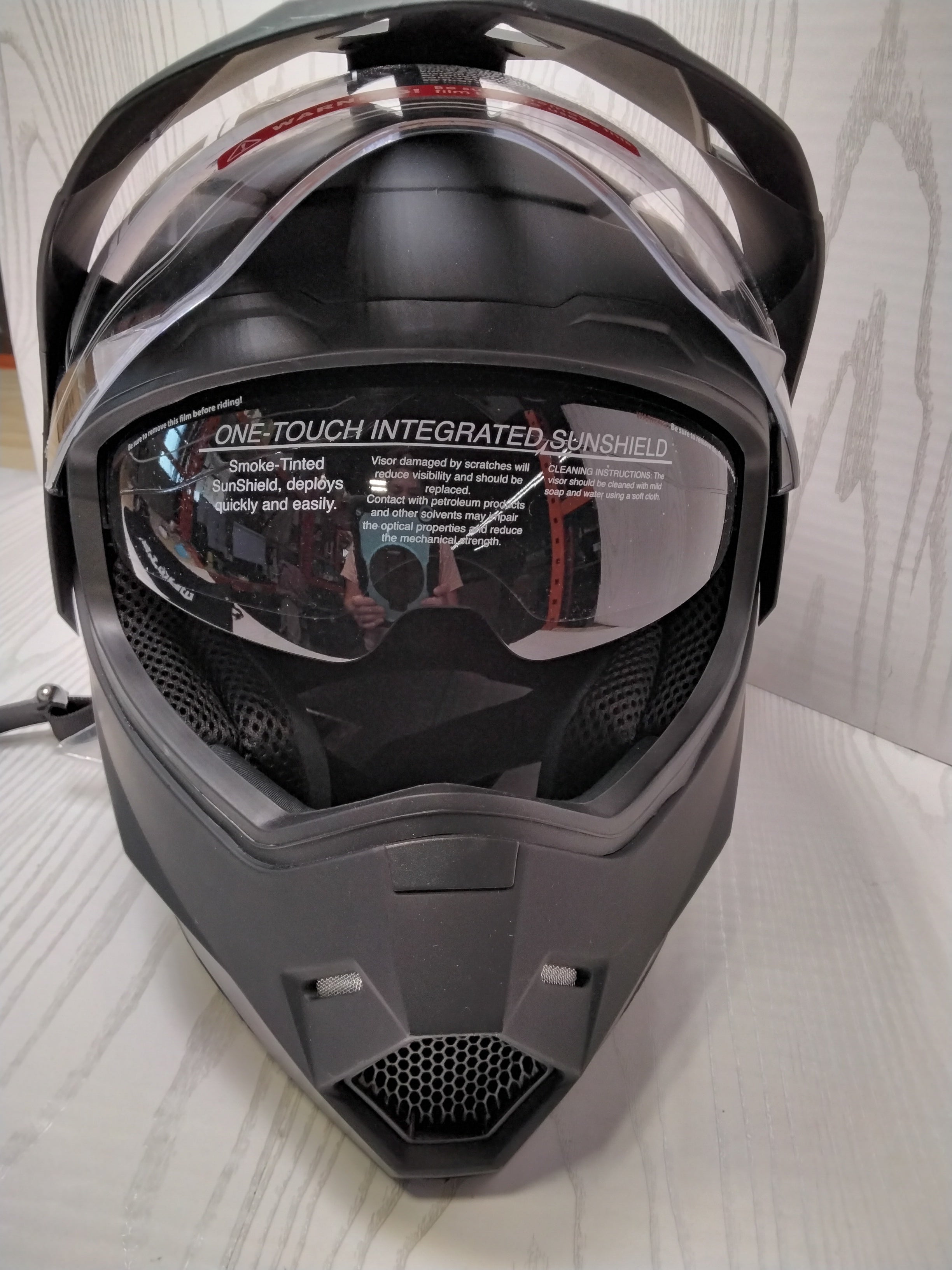 1Storm Dual Sport Off Road Full Face Helmet Dual Visor - Matte Black, Size XXL (7724485542126)