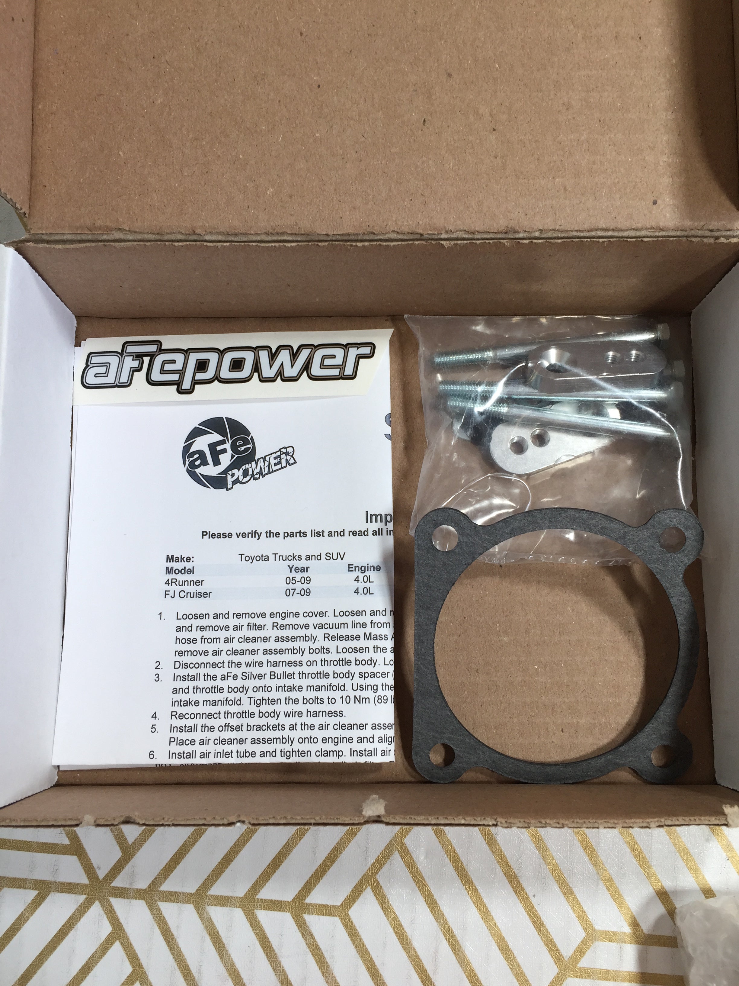 aFe Power Silver Bullet 46-38002 Toyota Throttle Body Spacer (7931521302766)