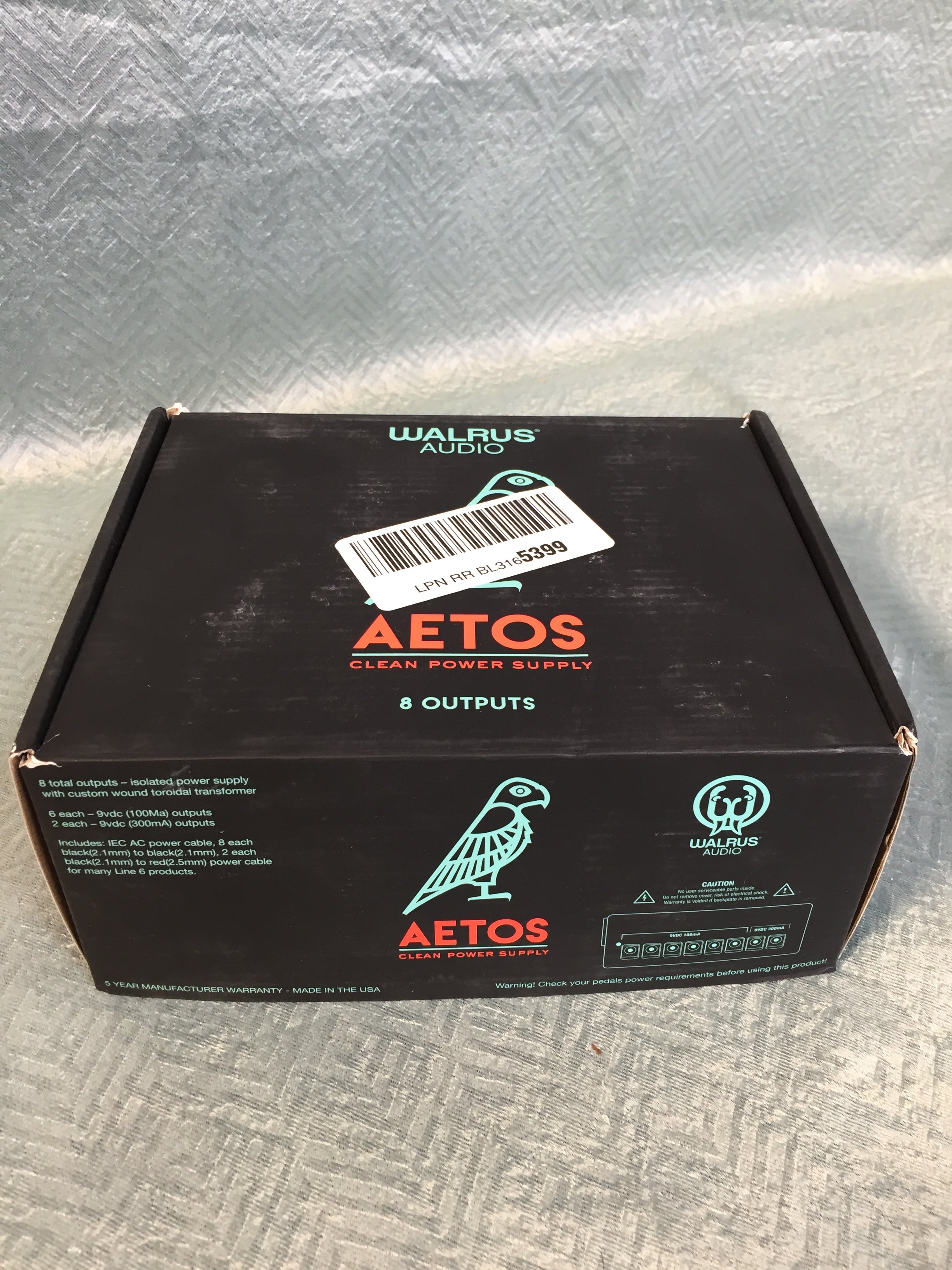 Walrus Audio Aetos 8 Output 120 Volt Power Supply, Limited Edition Red (7516423061742)