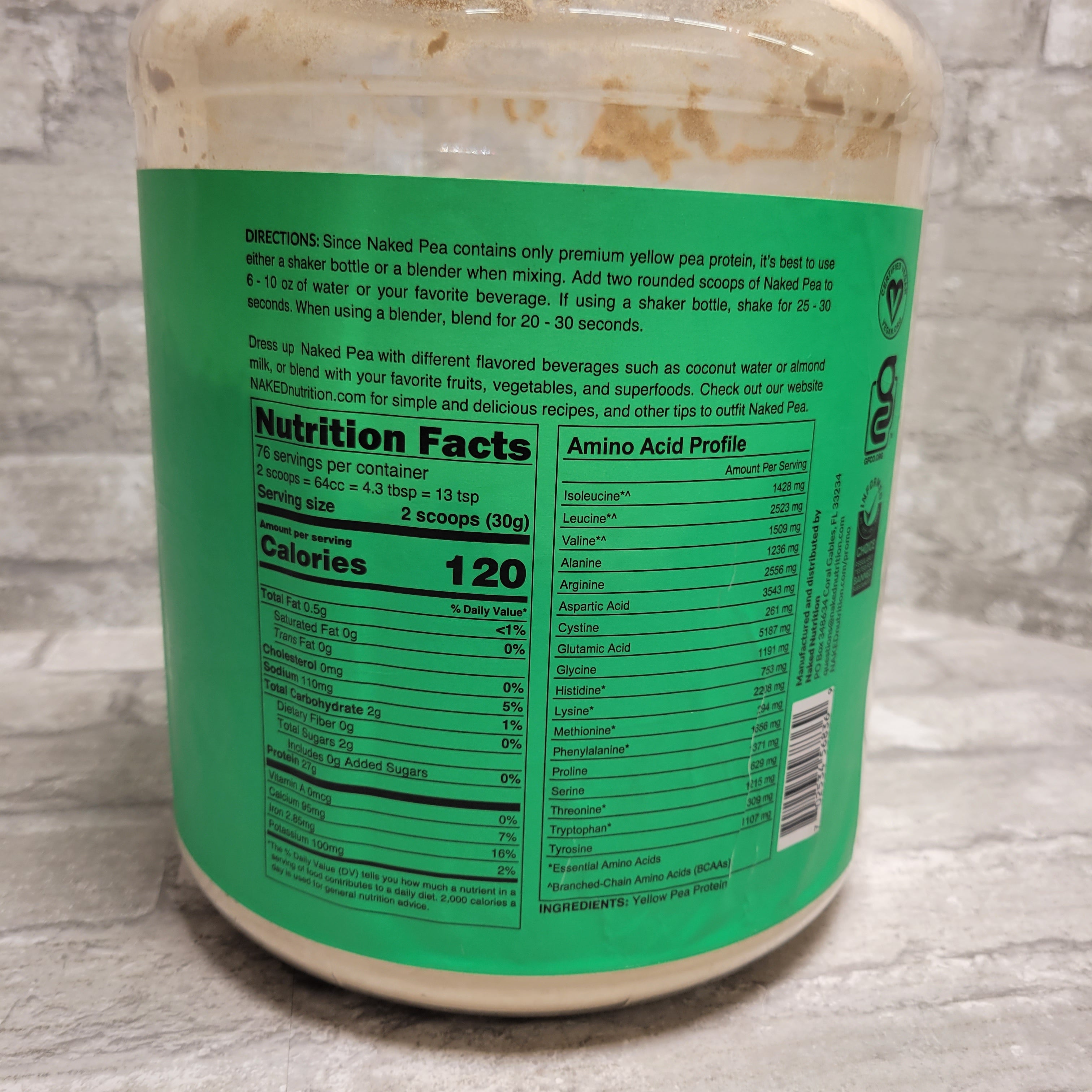 5LB 100% Pea Protein Powder from North American Farms-Vegan Pea Protein Isolate (8075240046830)