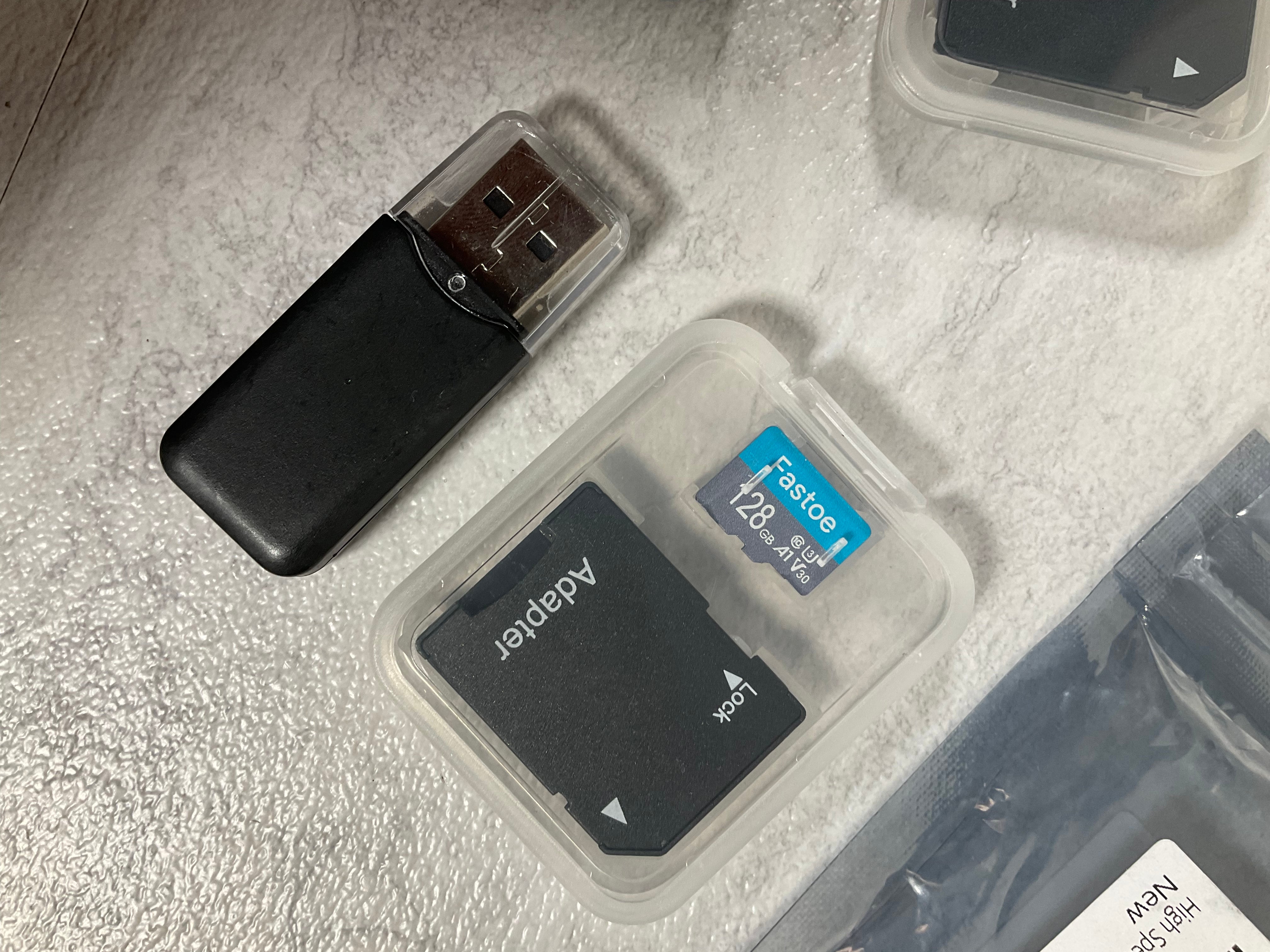 (2 pack) 128gb Micro SD card w/ Reader & Thumb Drive (6958184988855)