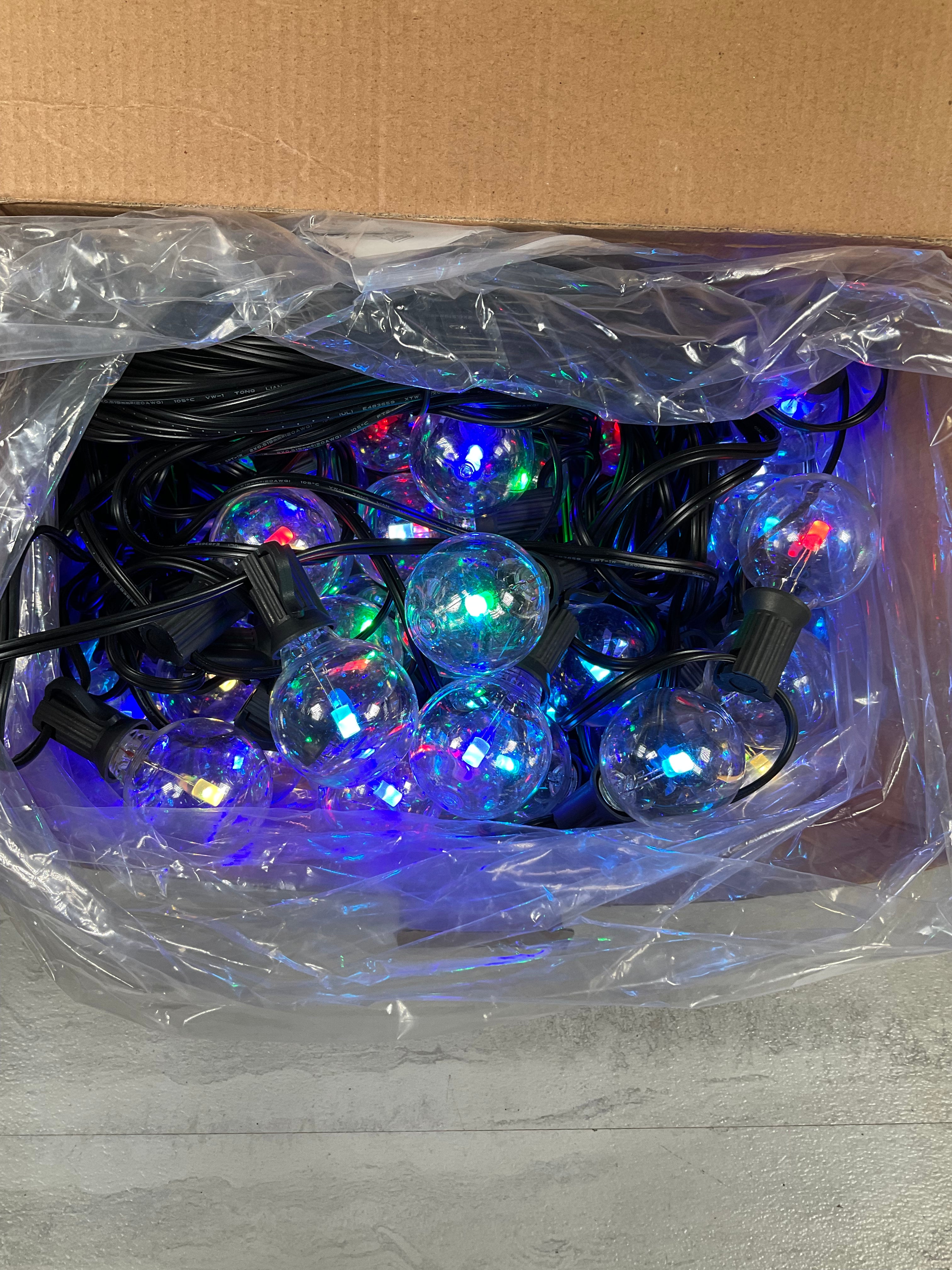 100 ft Globe String Lights, Warm White & Multi-Color, Remote (6966832562359)