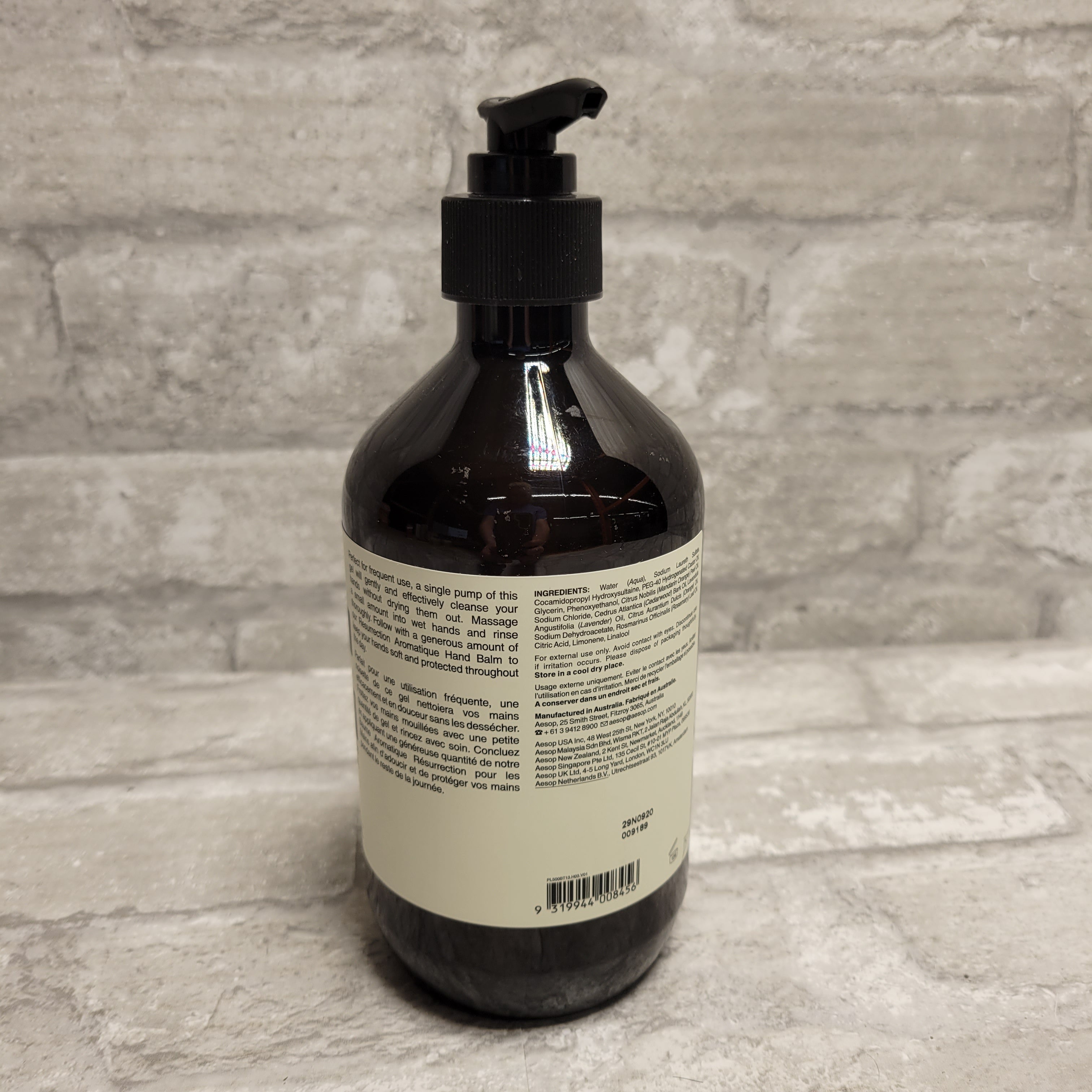 Aesop Resurrection Aromatique Hand Wash in Pump, Size 16.9 Oz (8069033591022)
