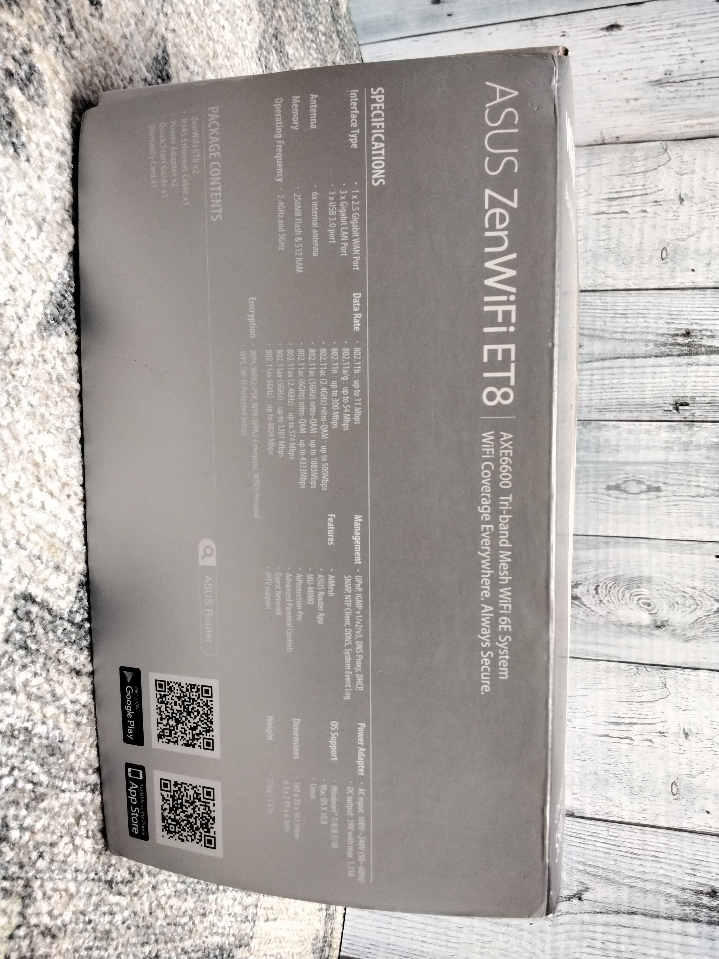 ASUS ZenWiFi Whole-Home Tri-Band Mesh WiFi 6E System (ET8 2PK) (7937139343598)