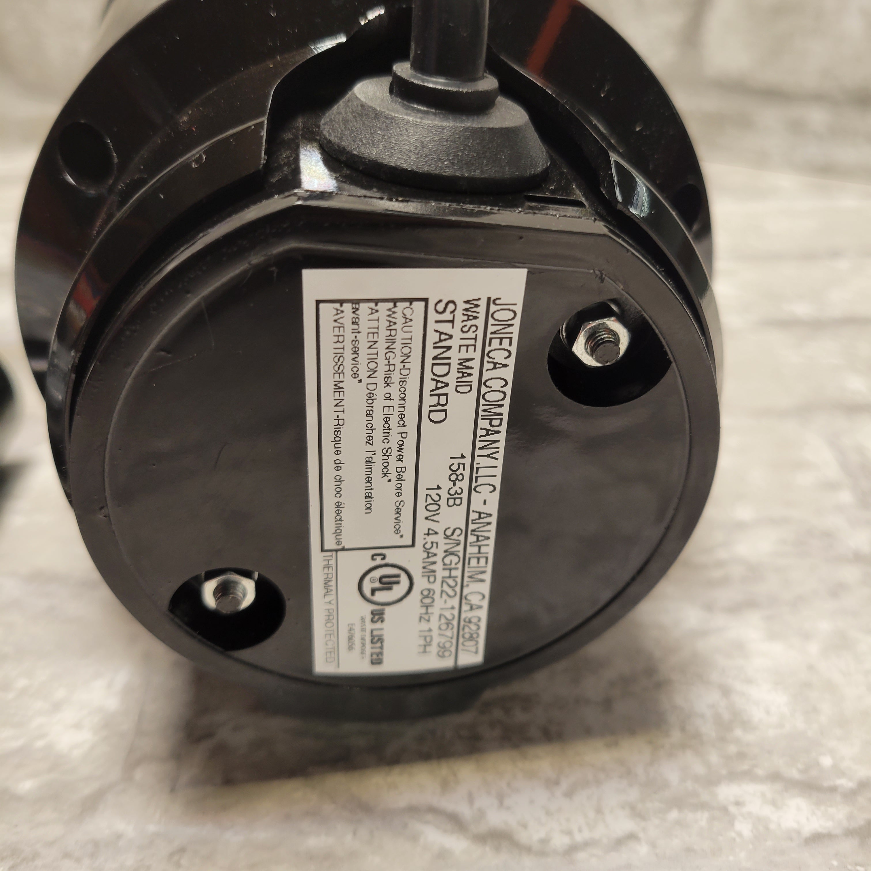 Waste Maid 1/2 HP Standard Kitchen Garbage Disposal, Attached Power Cord (8020756758766)