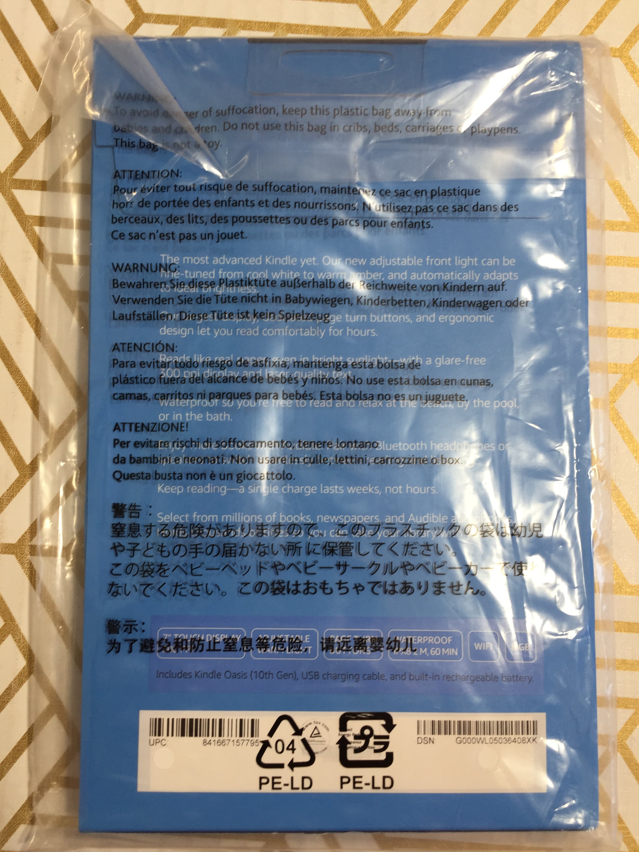 Kindle Oasis – Adjustable Warm Light - No Lockscreen Ads - SEALED (7922974654702)