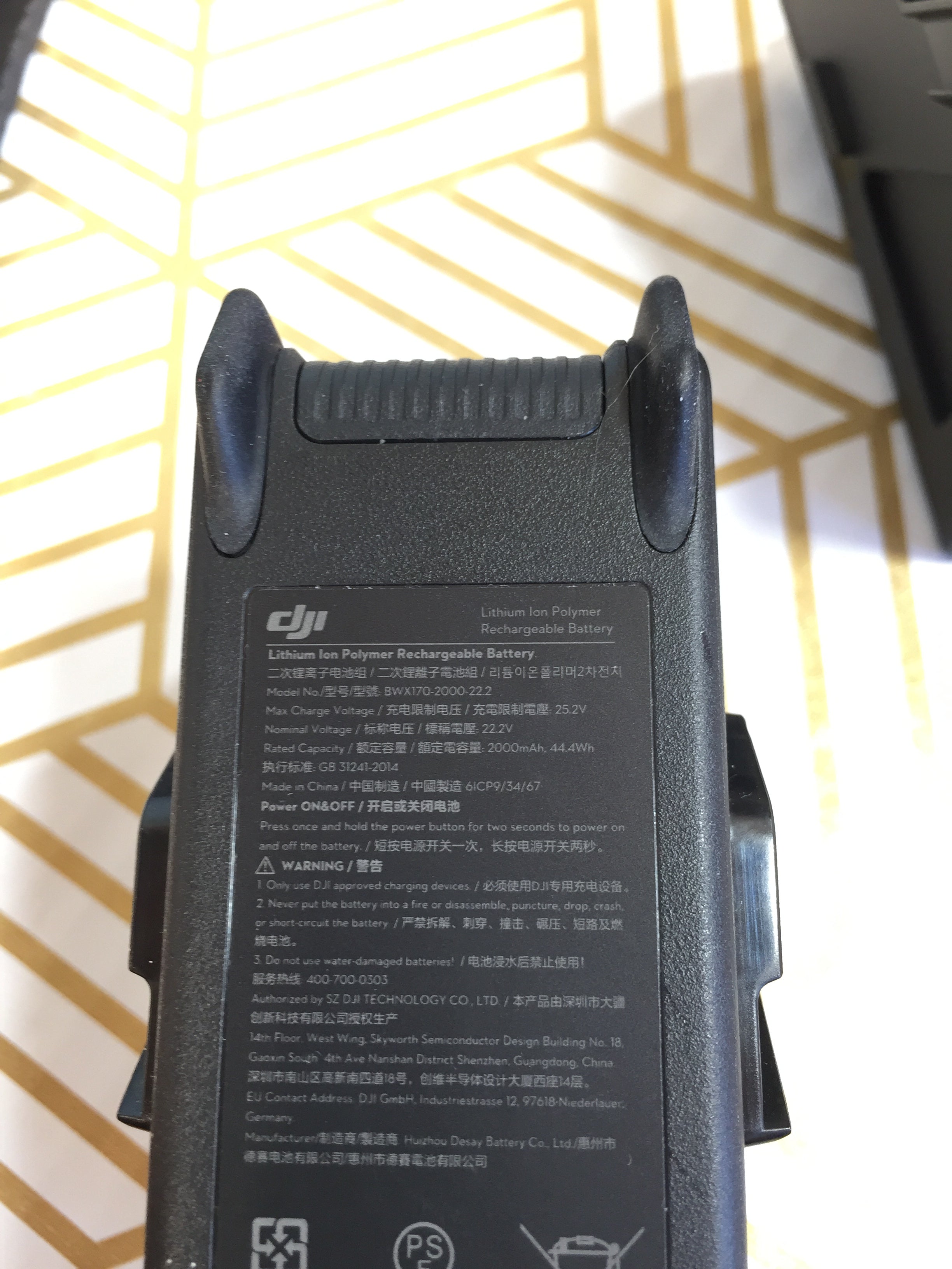 **PARTS ONLY** 2 DJI FPV Intelligent Flight Batteries **DEFECTIVE** (7679082135790)