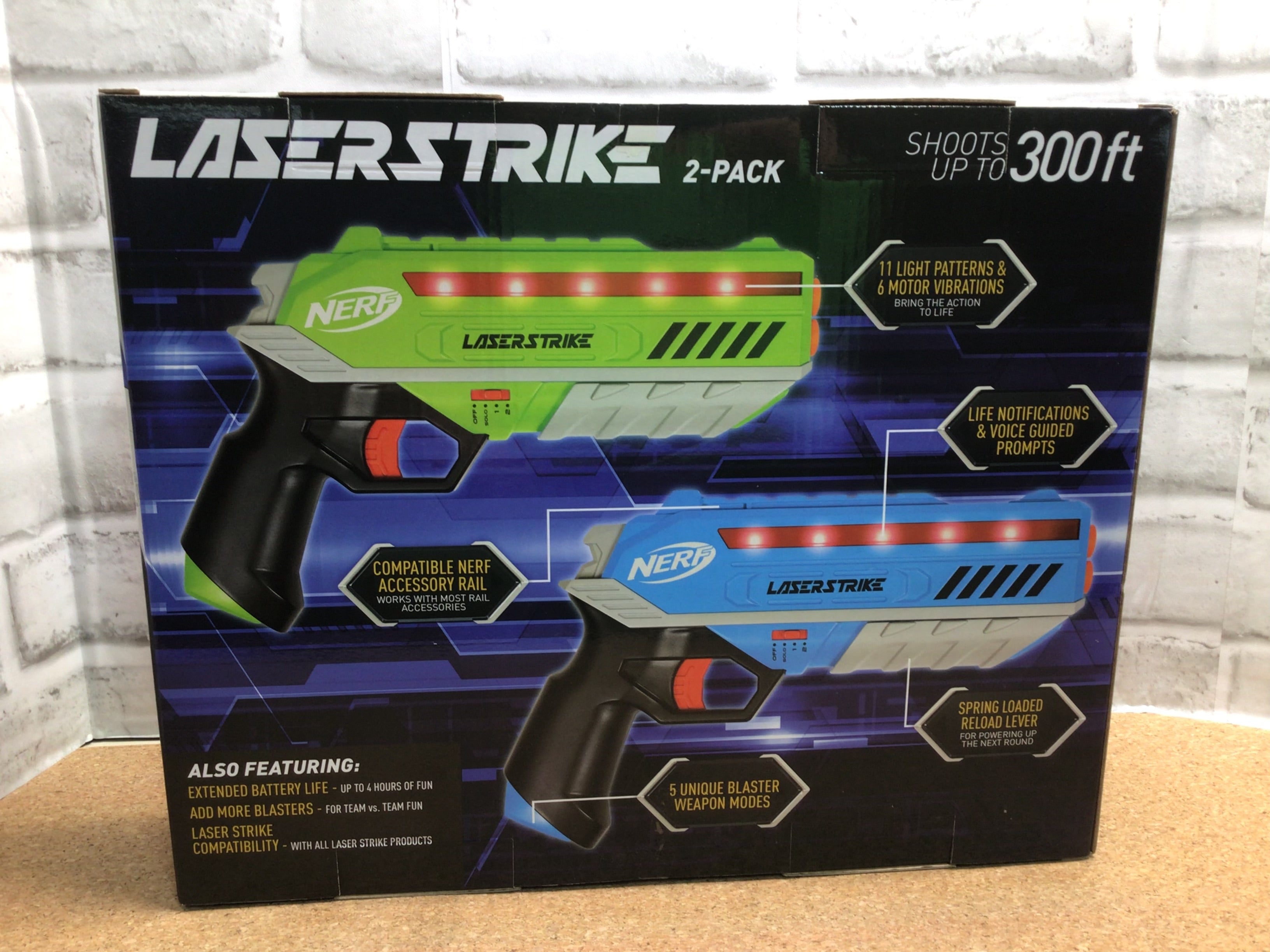 NERF Laser Strike 2-Pack**Lot of 3 connectable Laser guns. A total of 6 guns.** (7931091878126)