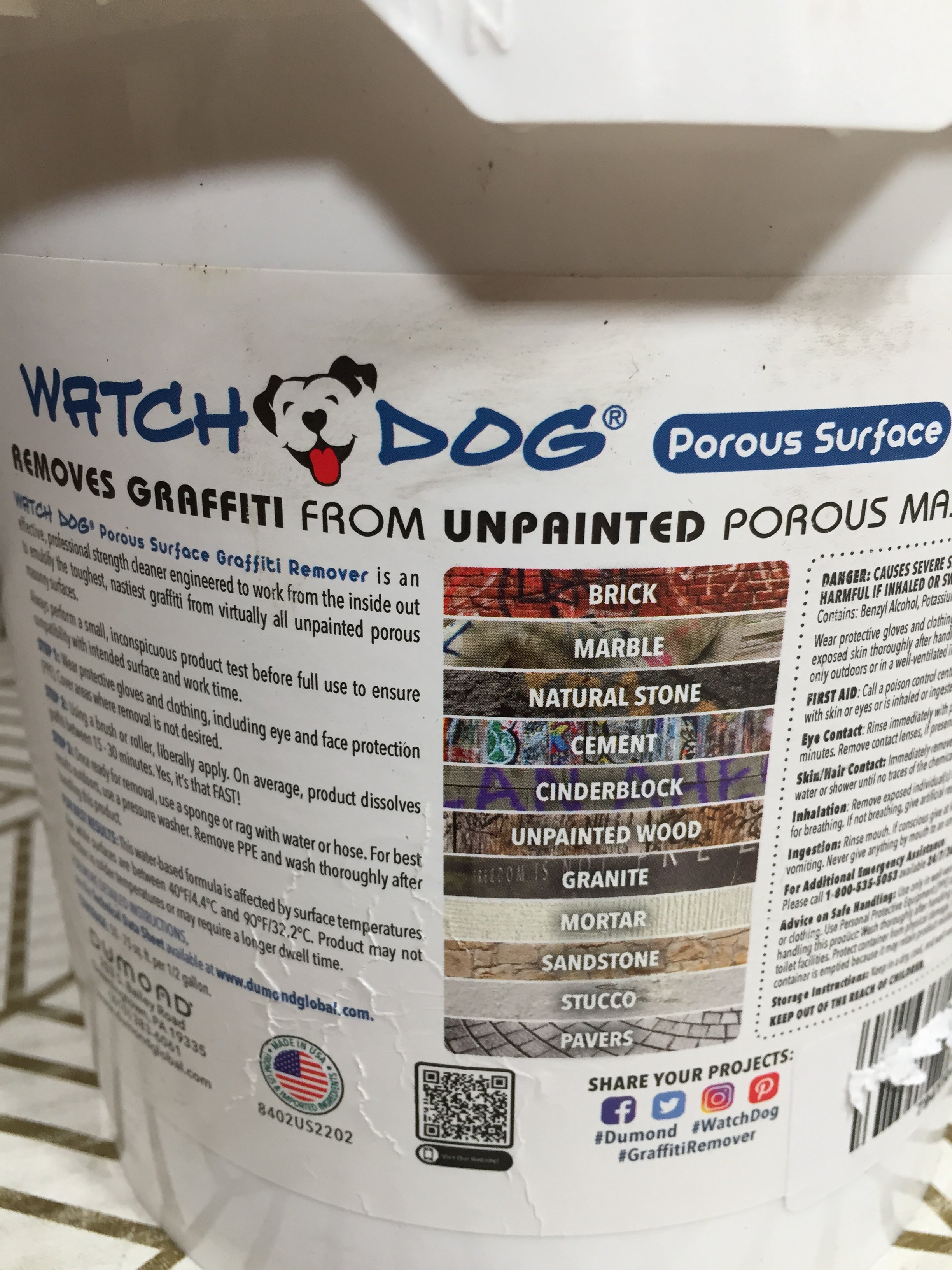 Dumond Chemicals 8402 Watch Dog Wipe Out Porous Surface Graffiti Remover *NEW* (8141239353582)